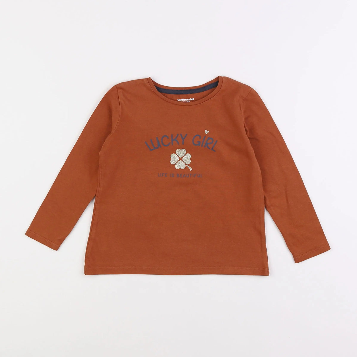 Vertbaudet - tee-shirt marron - 3 ans