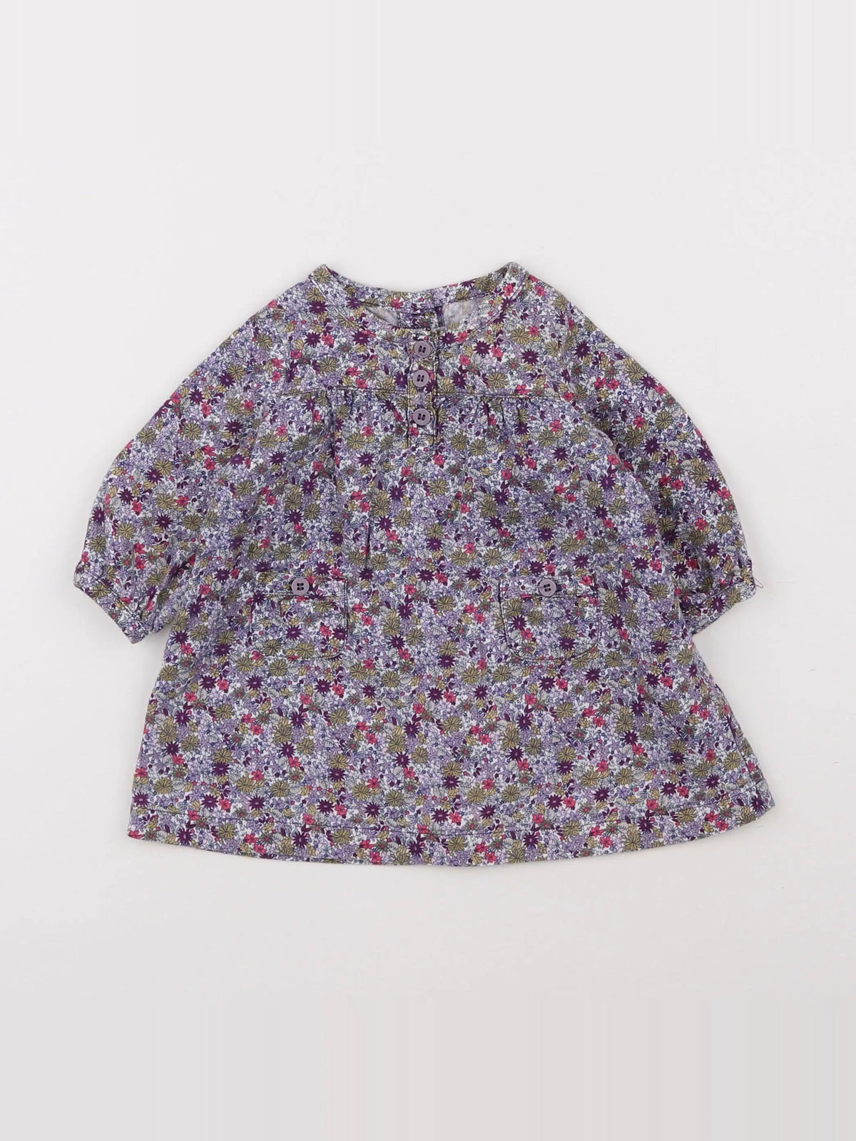 Petit Bateau - robe violet - 3 mois