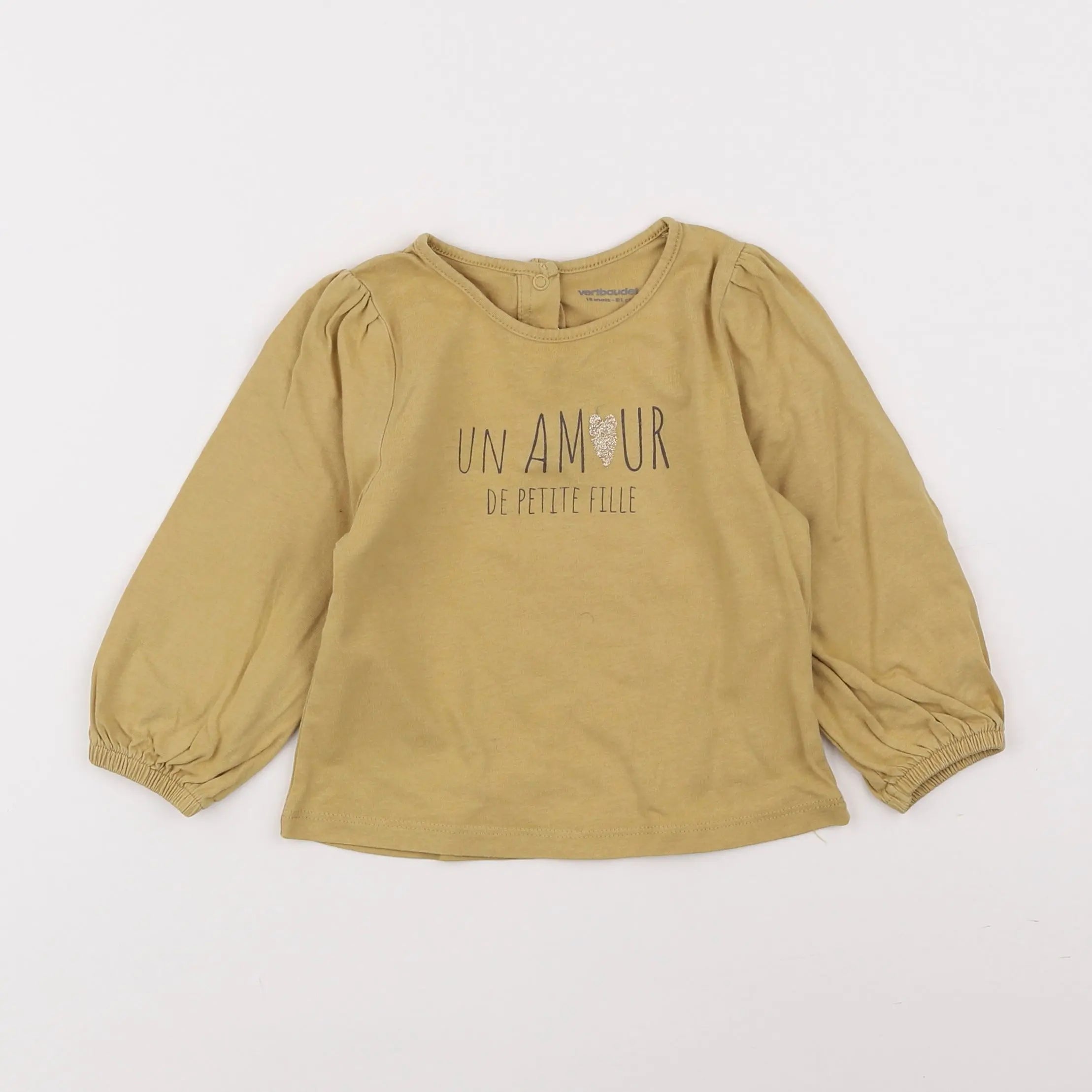 Vertbaudet - tee-shirt marron - 18 mois