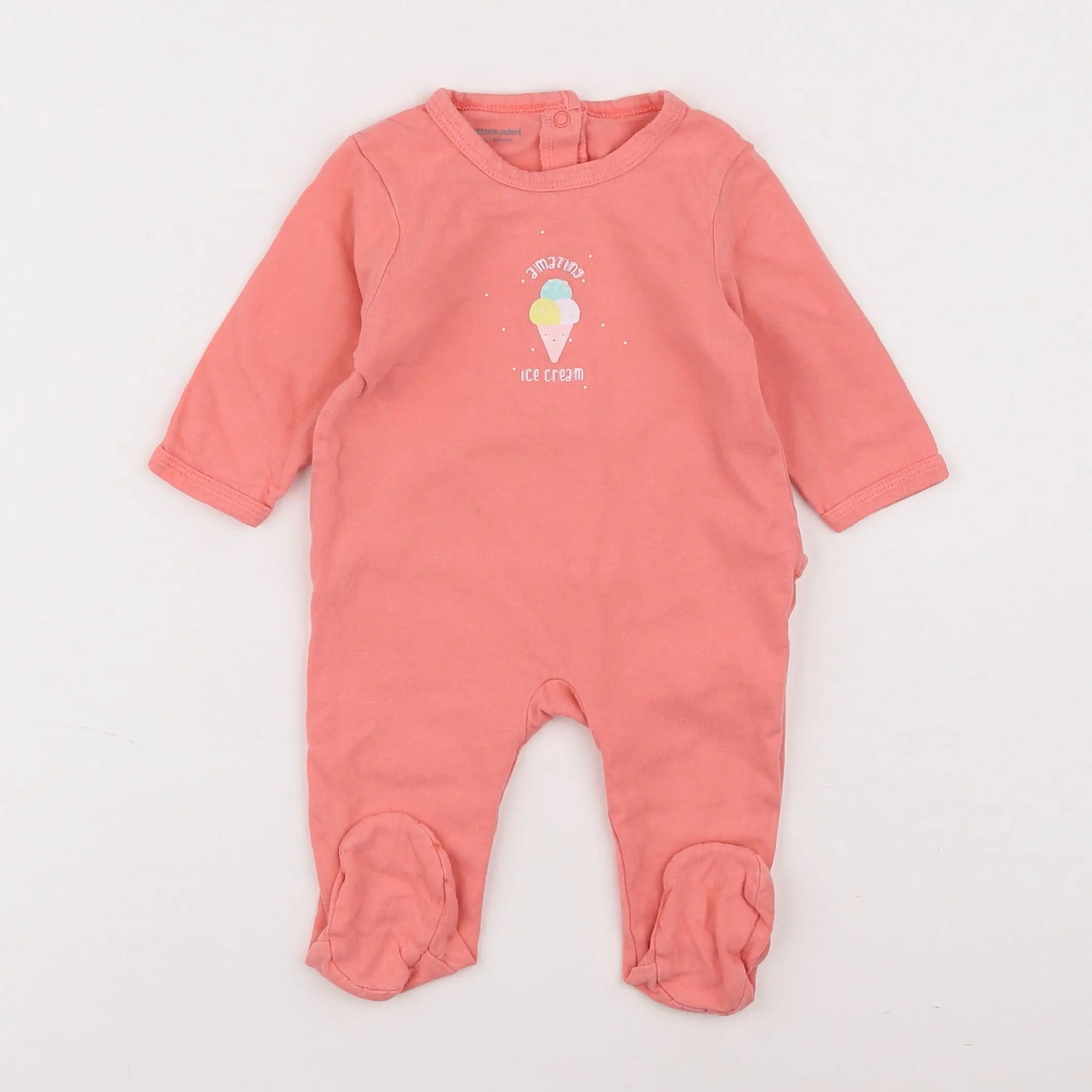 Vertbaudet - pyjama rose - 3 mois