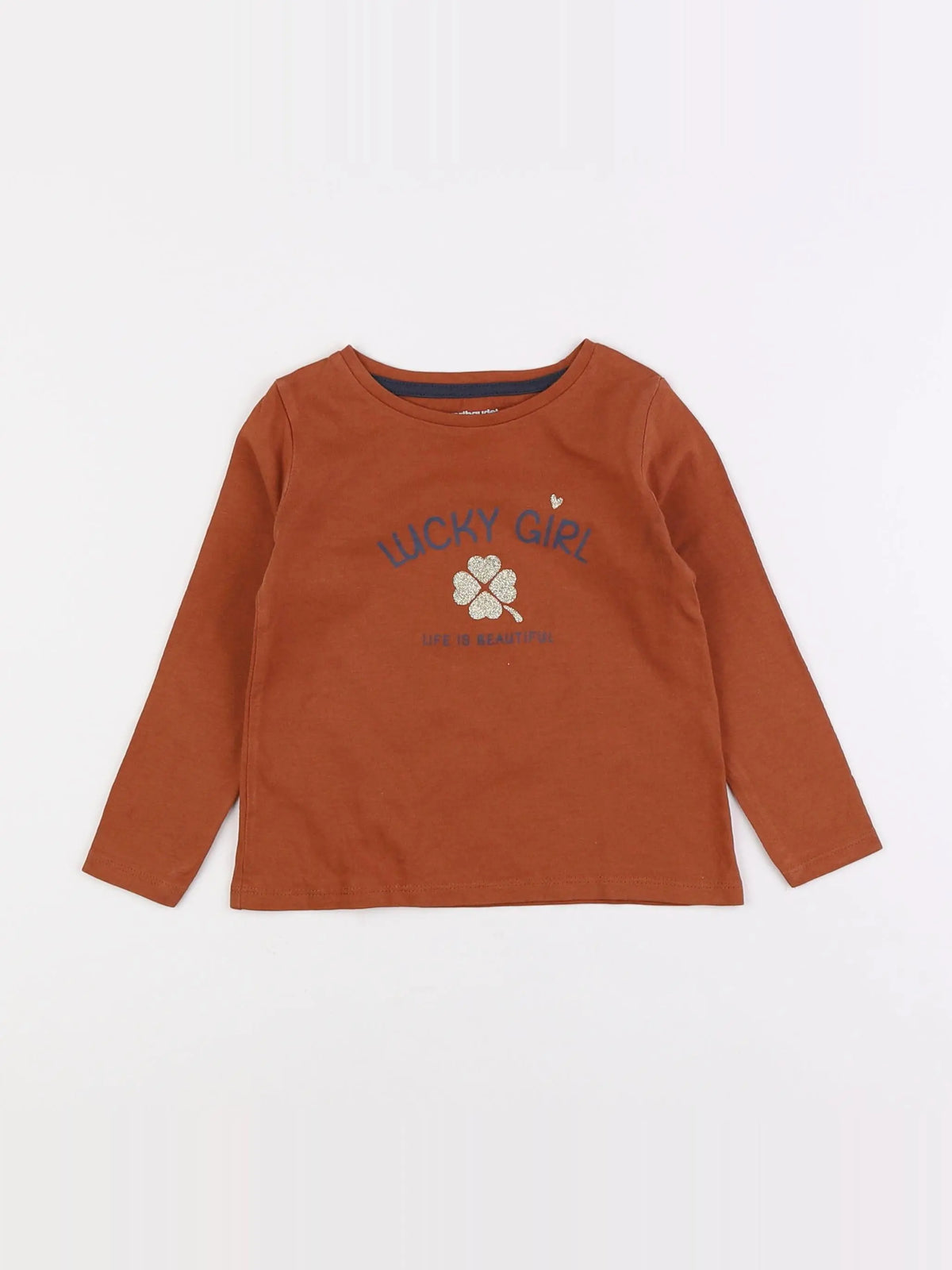 Vertbaudet - tee-shirt marron - 2 ans