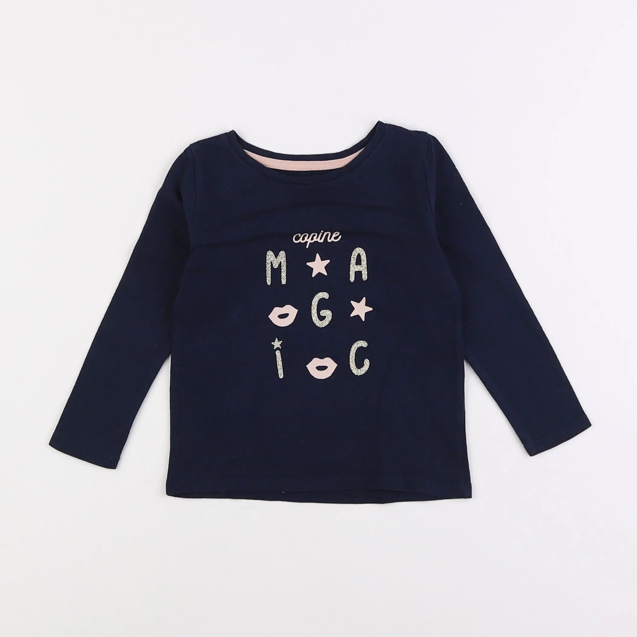 Vertbaudet - tee-shirt bleu - 2 ans