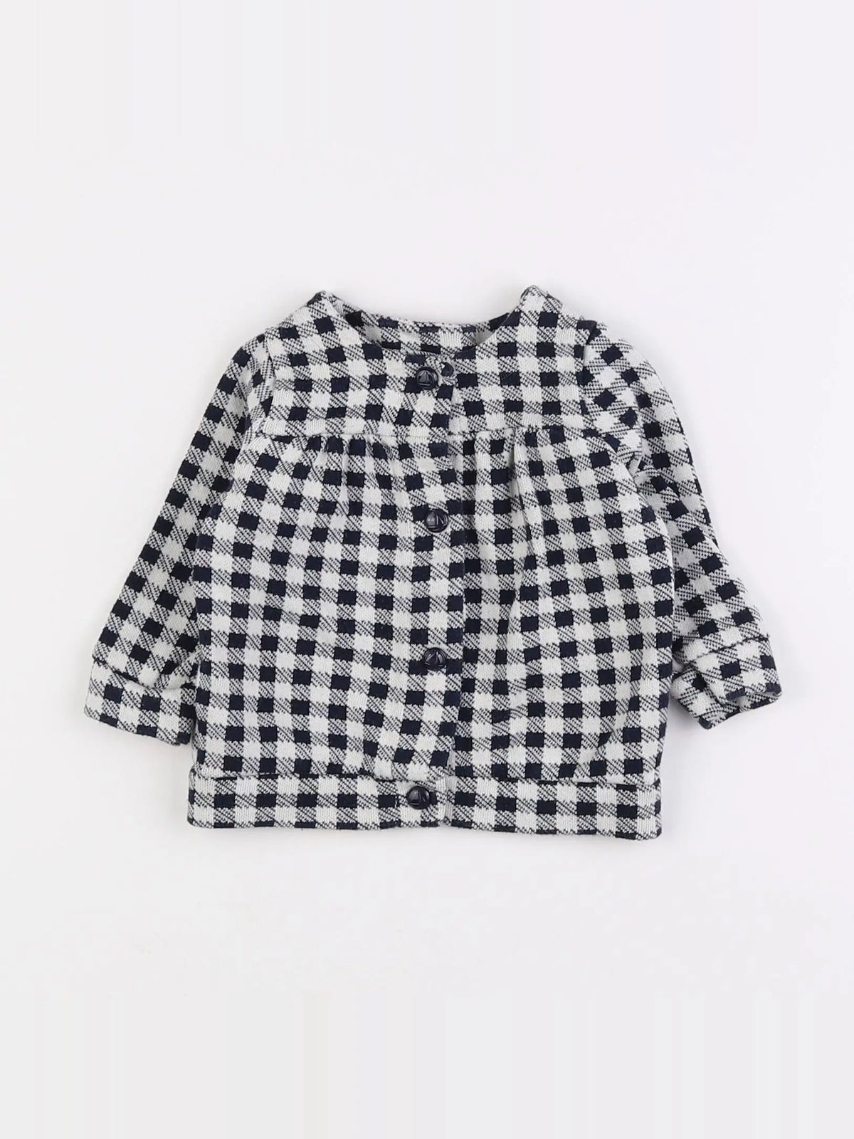 Petit Bateau - sweat bleu, blanc - 6 mois