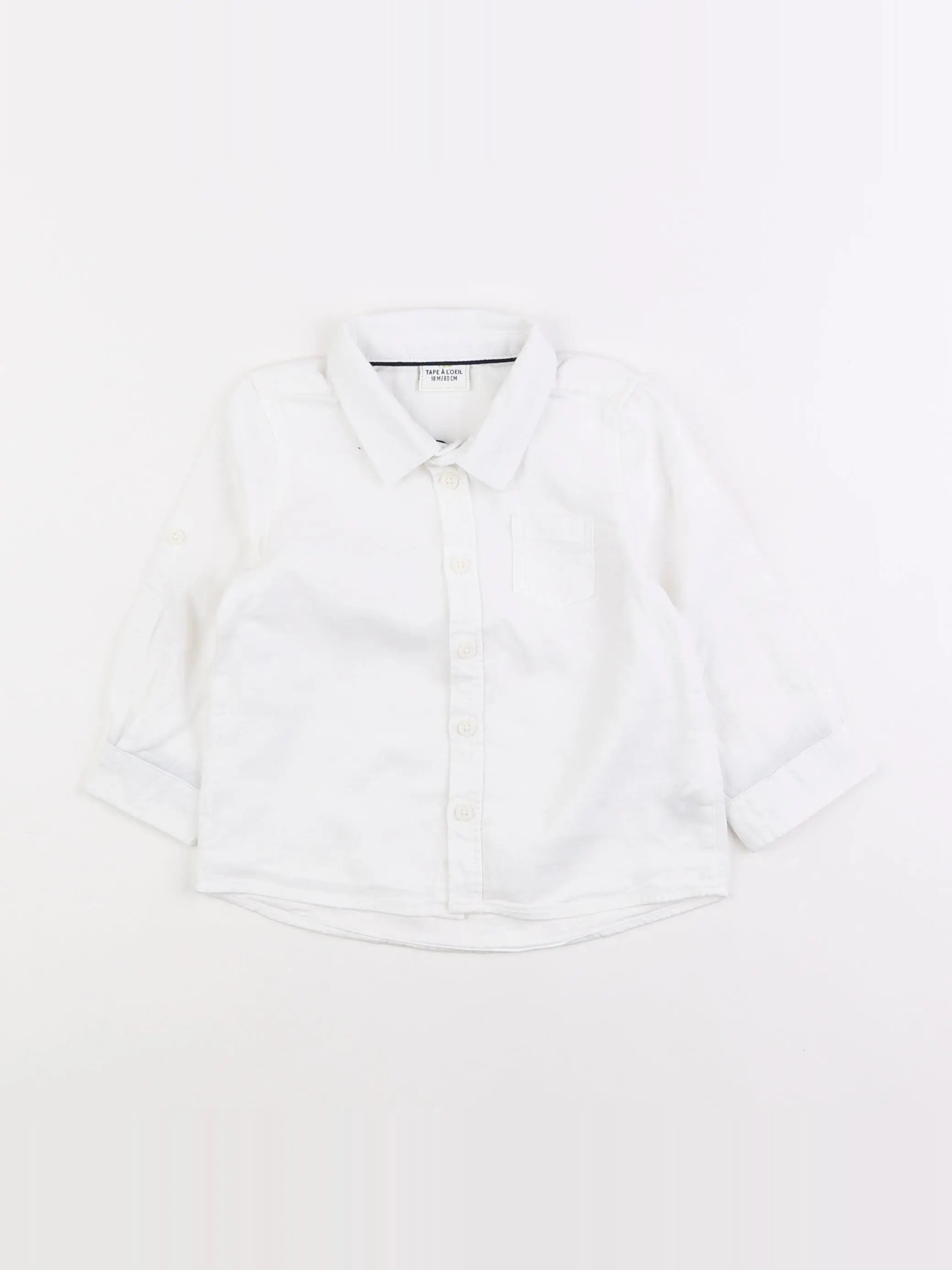 Tape à l'oeil - chemise blanc - 18 mois