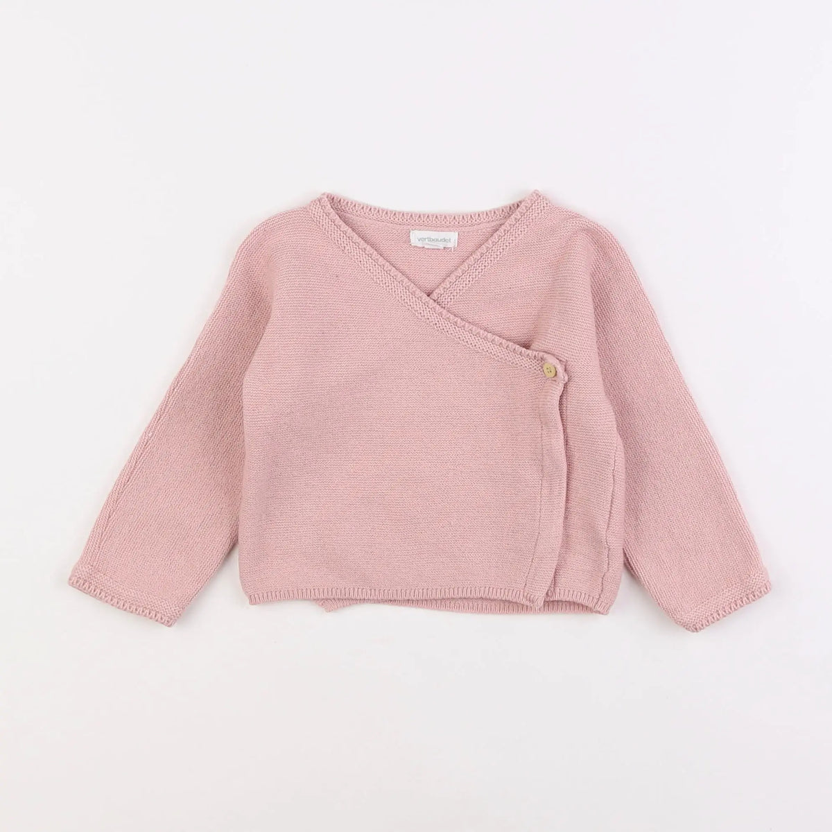 Vertbaudet - gilet rose - 12 mois