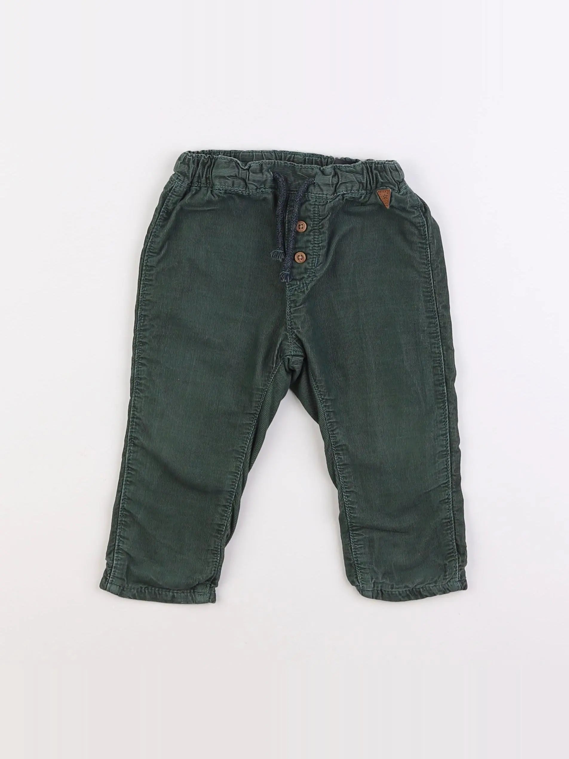 H&M - pantalon vert - 9/12 mois