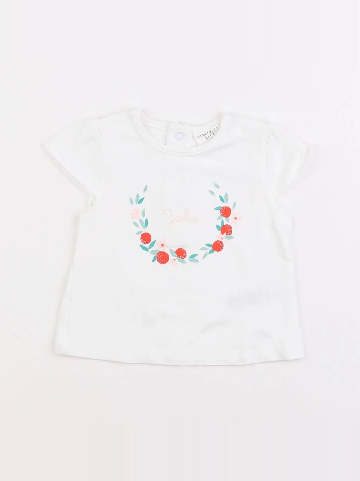 Carrément Beau - tee-shirt blanc - 6 mois