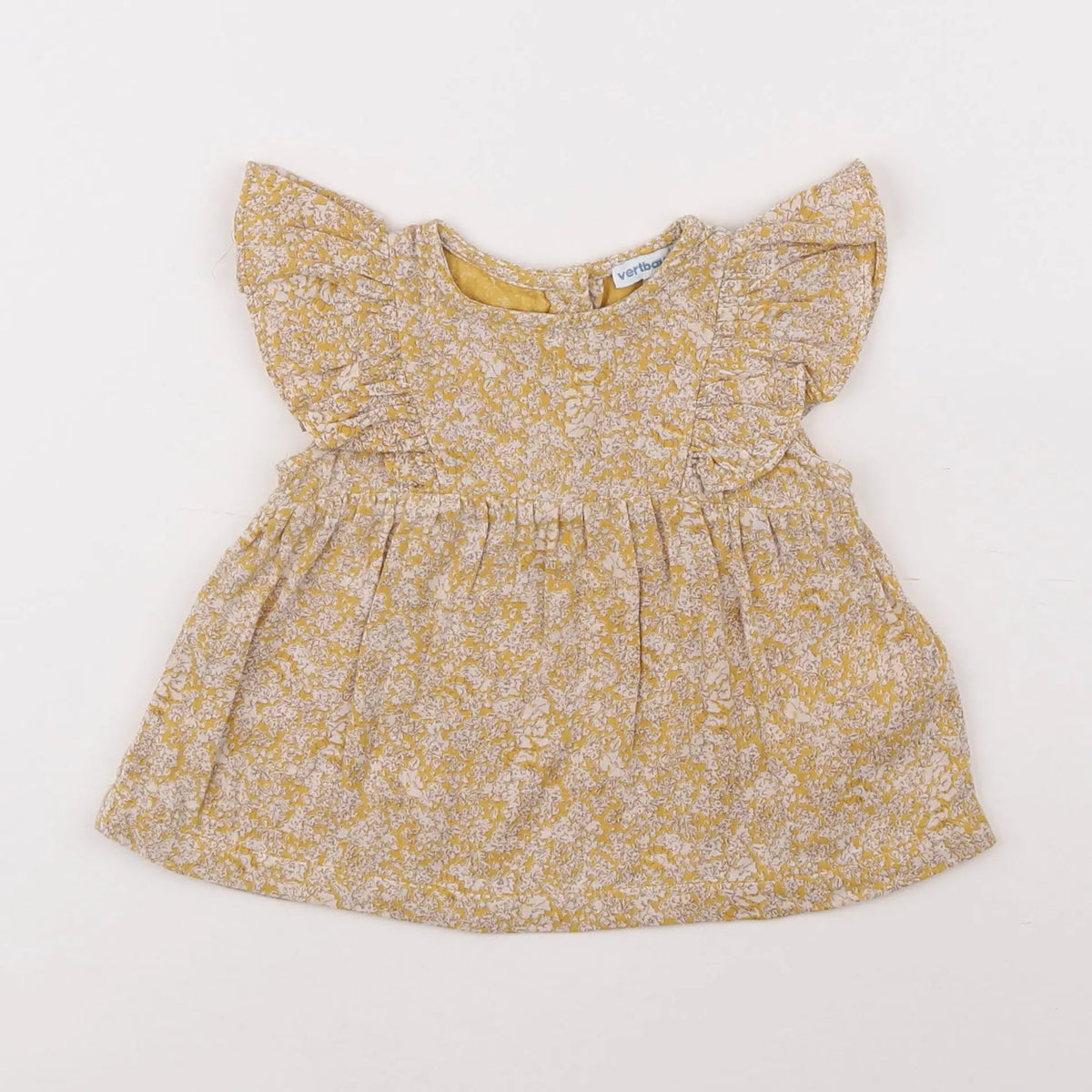 Vertbaudet - blouse jaune - 6 mois