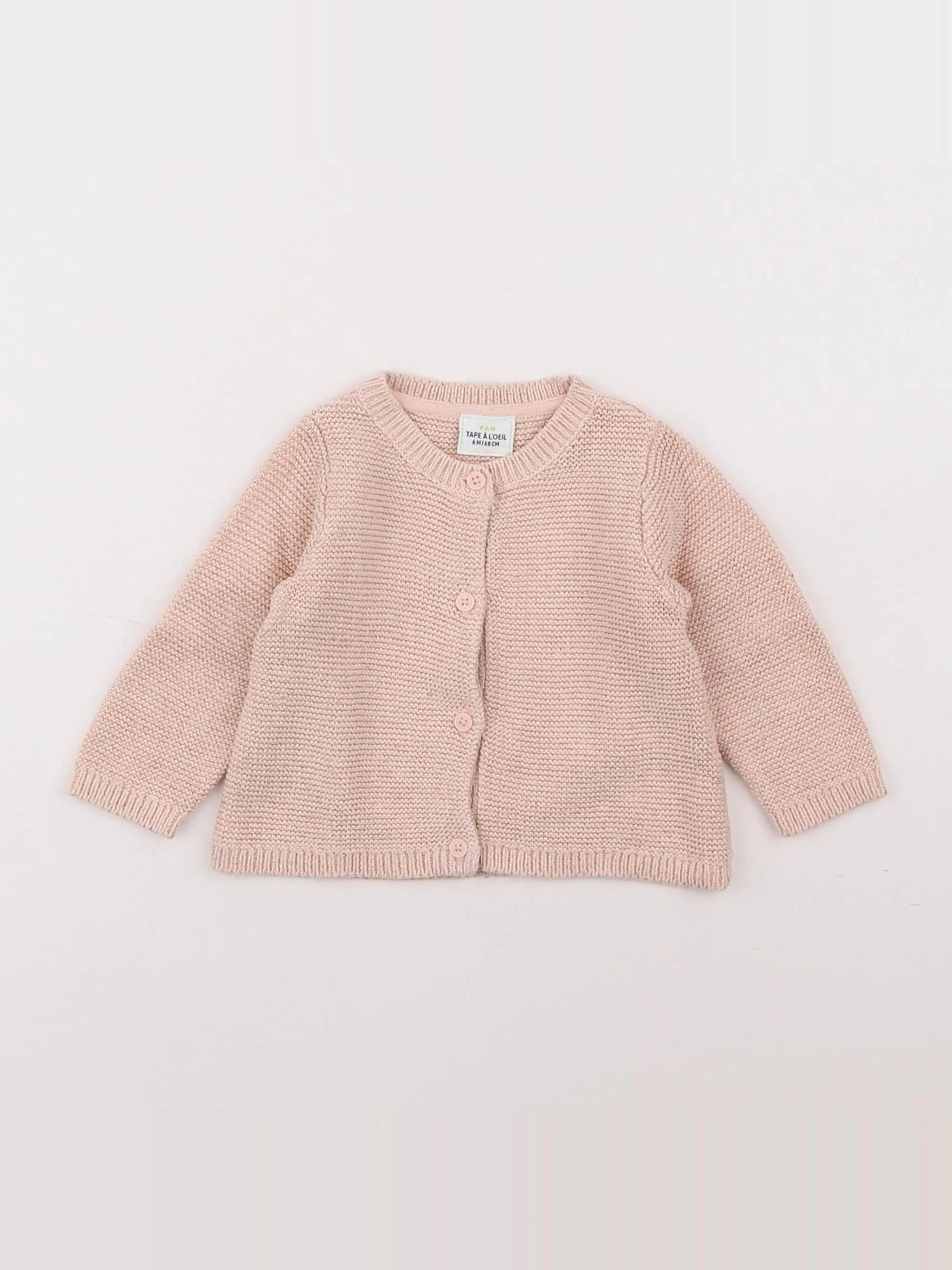 Tape à l'oeil - gilet rose - 6 mois