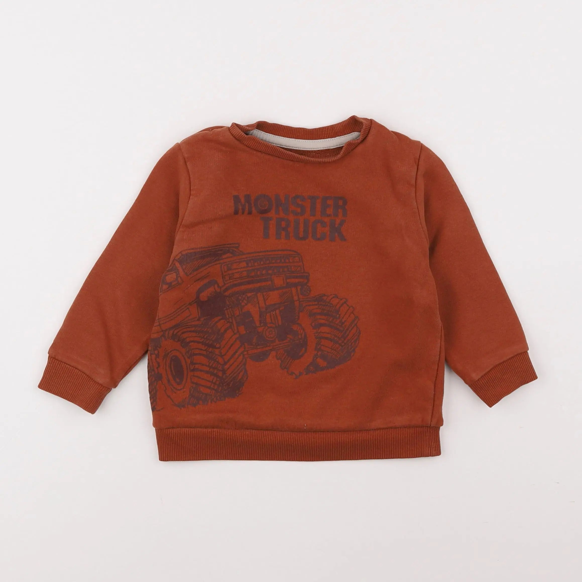Vertbaudet - sweat marron - 2 ans