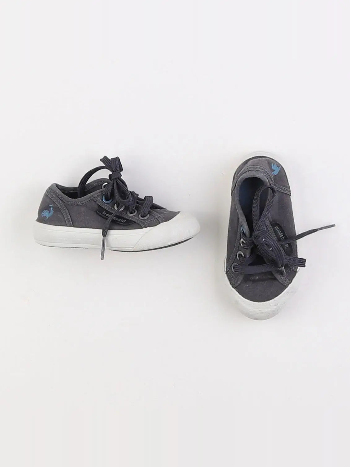 Le Coq Sportif - tennis à scratch/ lacets gris - pointure 21