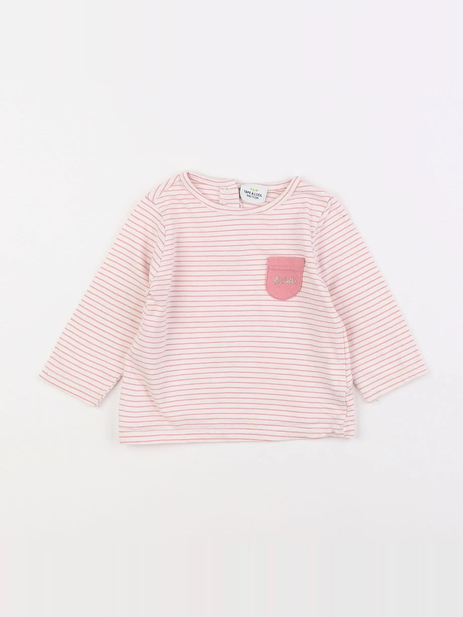 Tape à l'oeil - tee-shirt rose - 9 mois