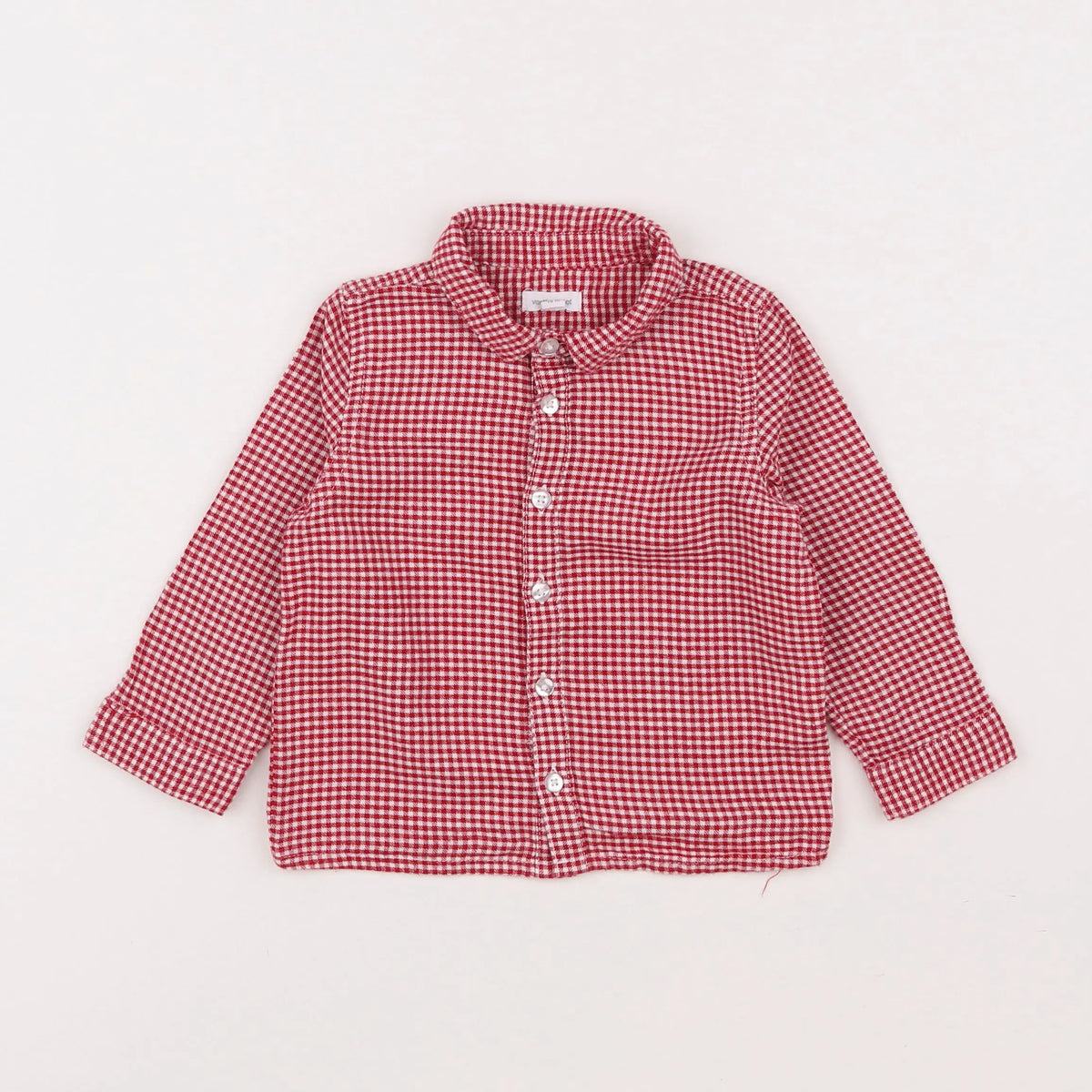 Vertbaudet - chemise rouge - 18 mois