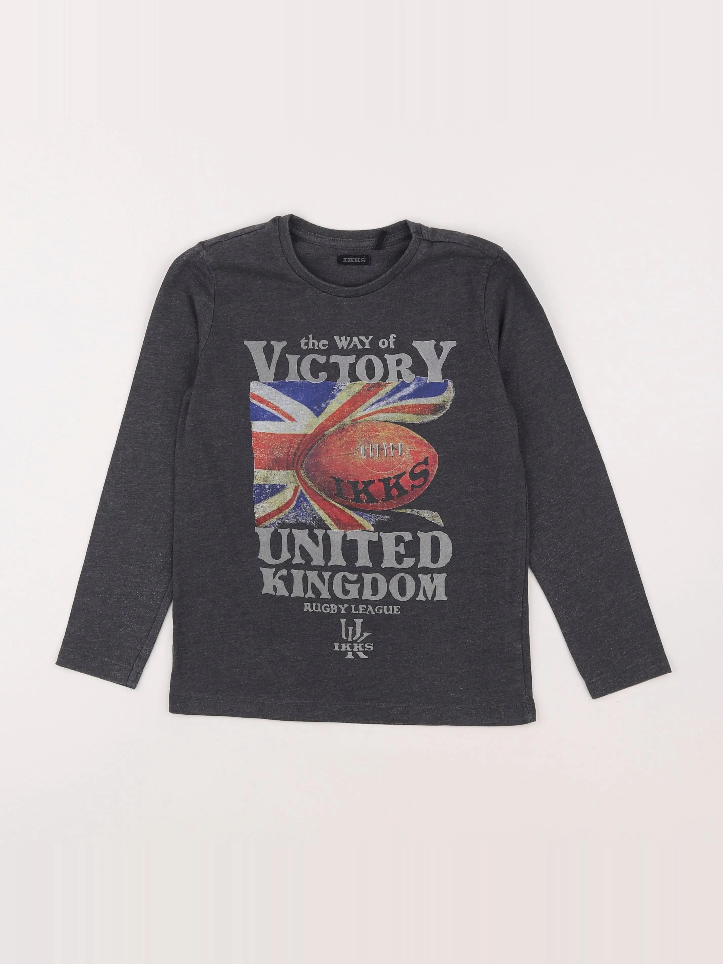 IKKS - tee-shirt gris - 8 ans