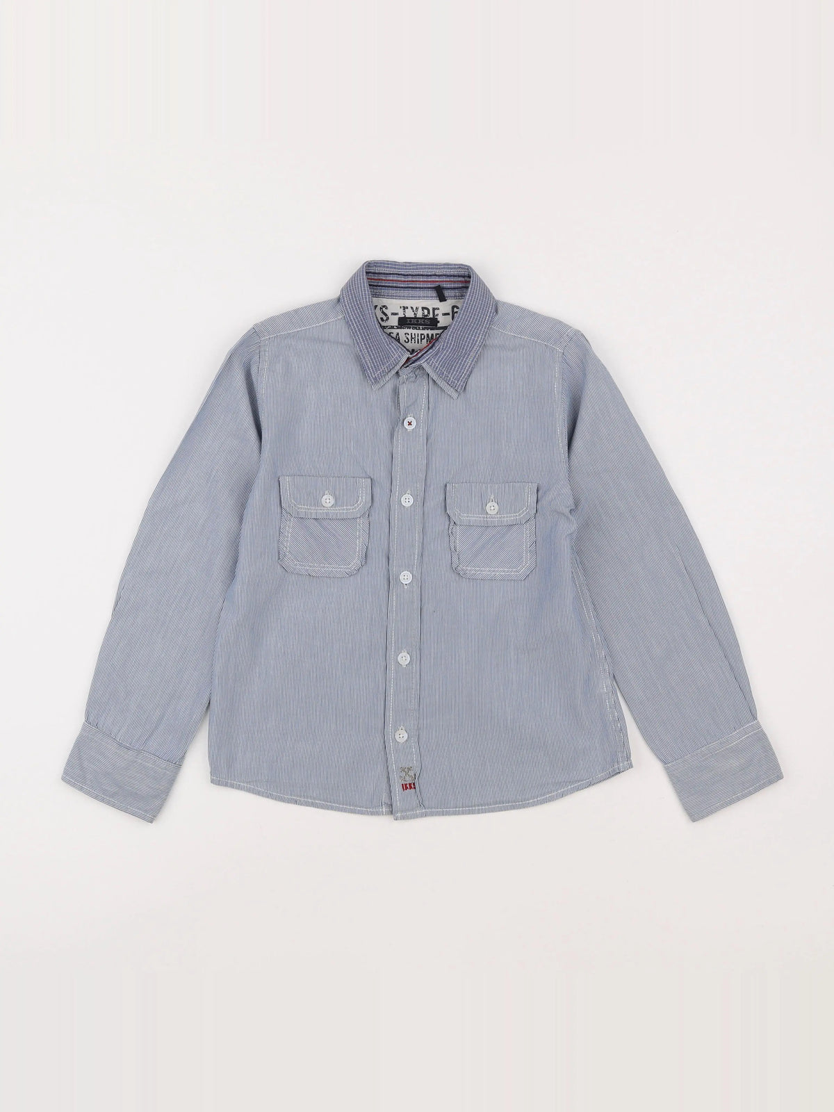 IKKS - chemise imprimé au dos bleu - 8 ans