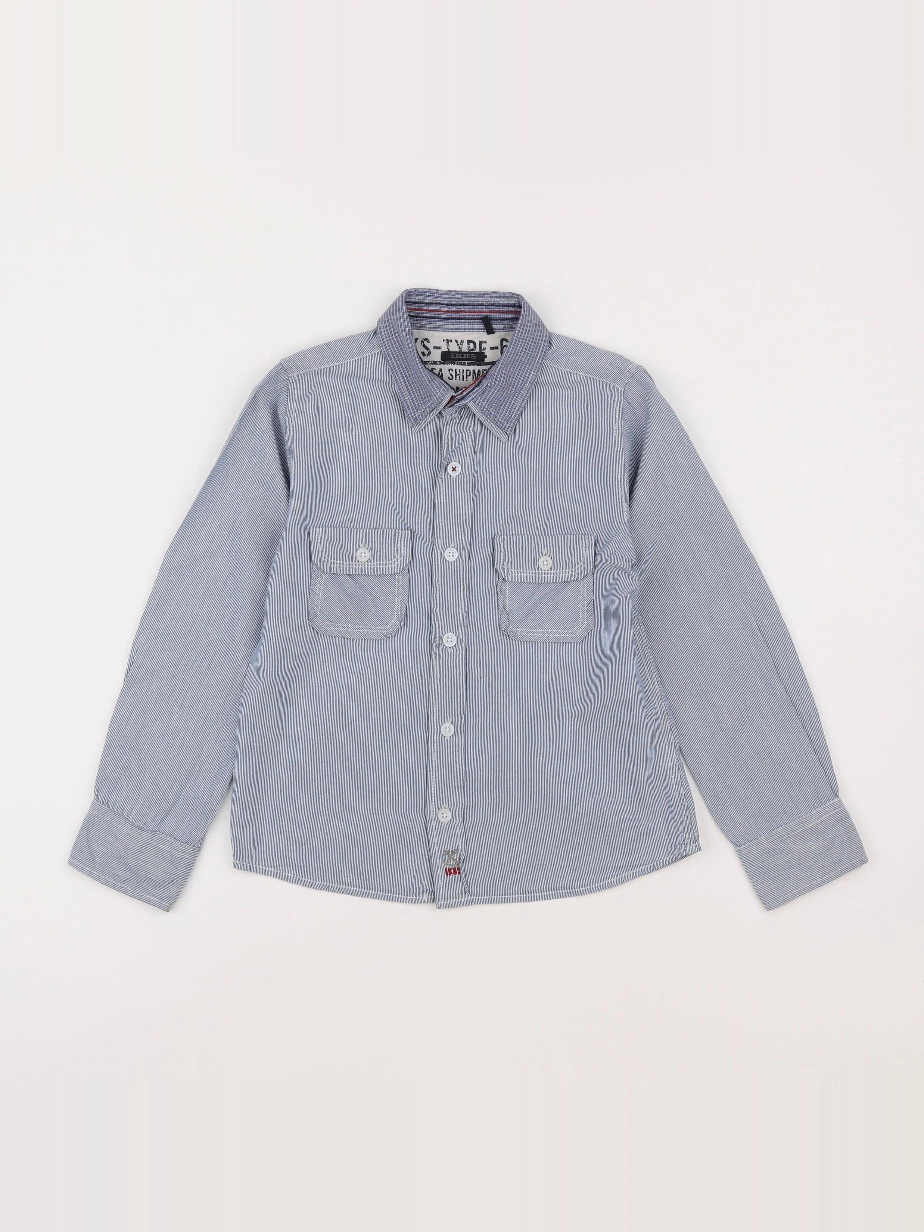 IKKS - chemise imprimé au dos bleu - 8 ans