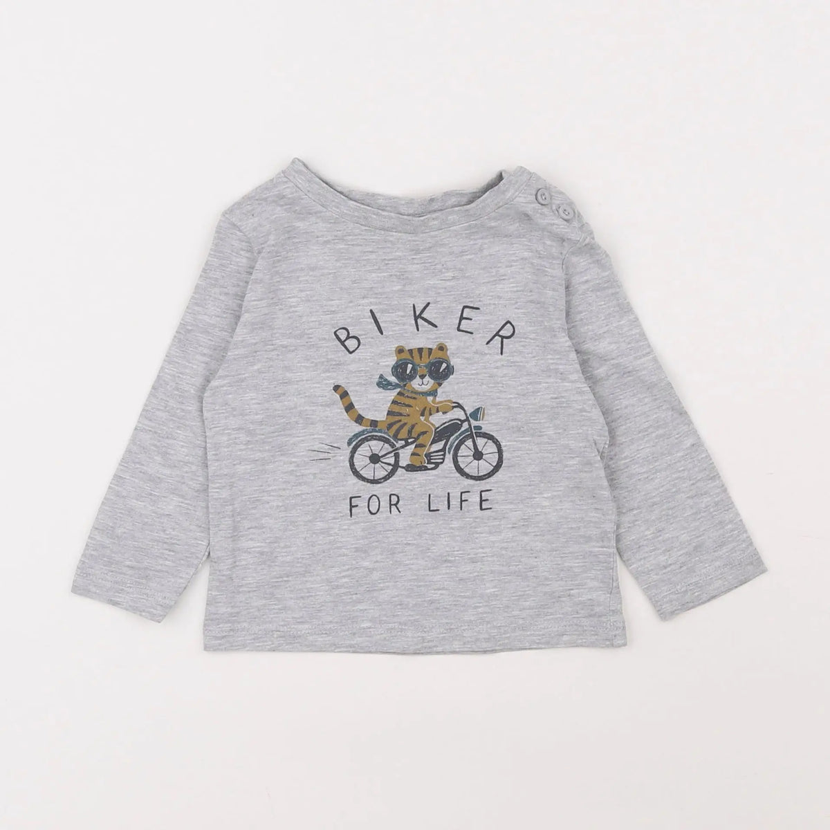 Vertbaudet - tee-shirt gris - 6 mois