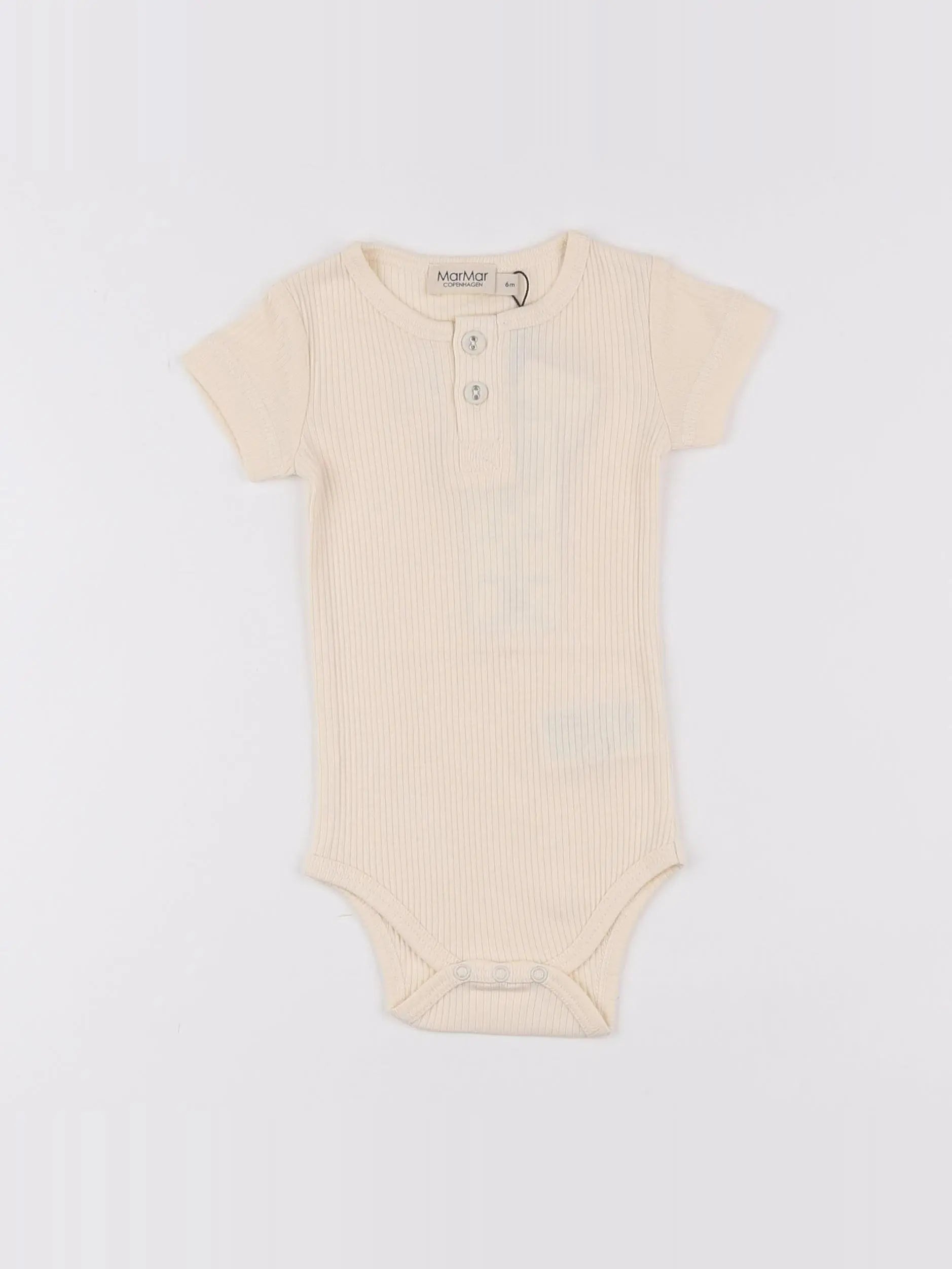 Body manches courtes avec boutons beige