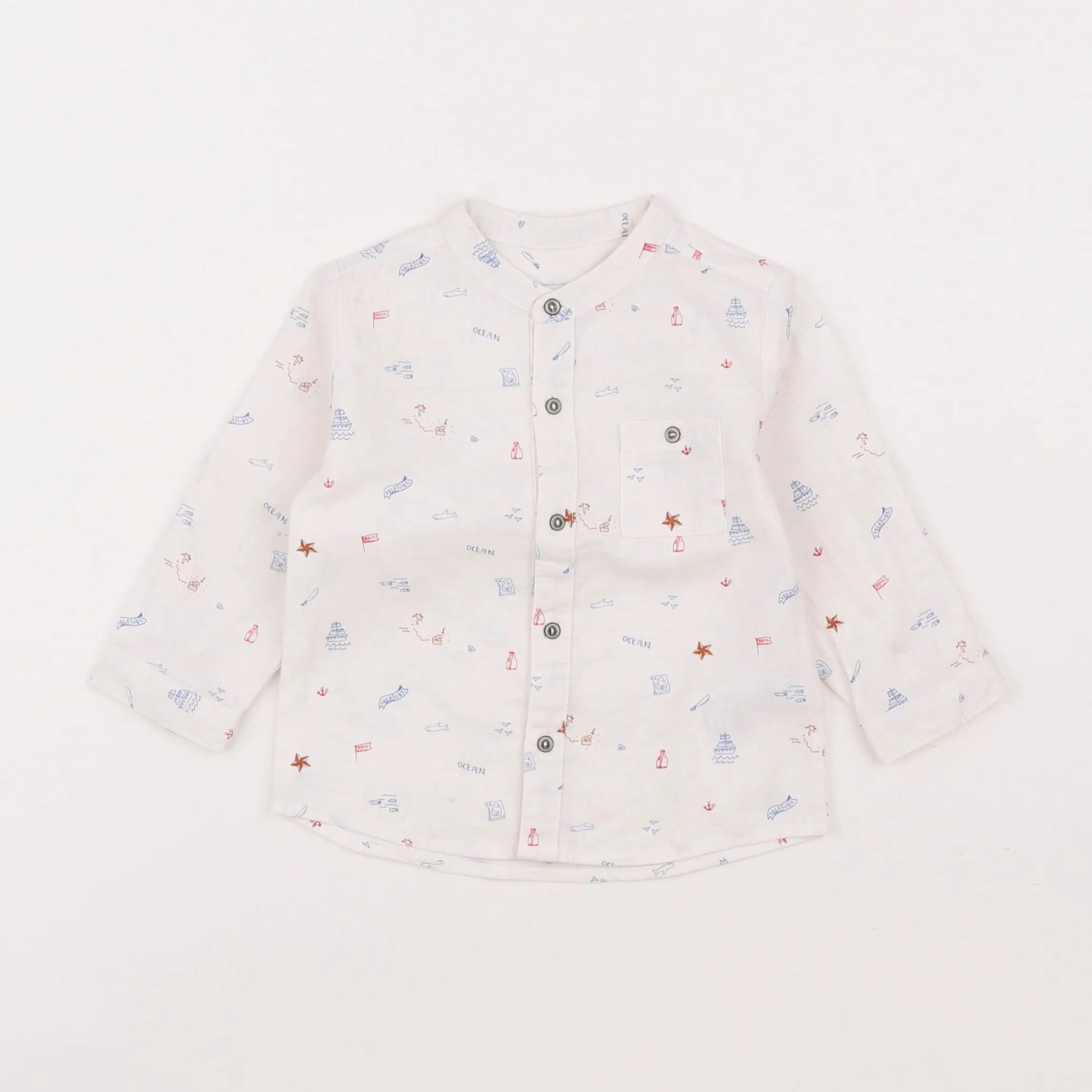 Vertbaudet - chemise blanc - 12 mois