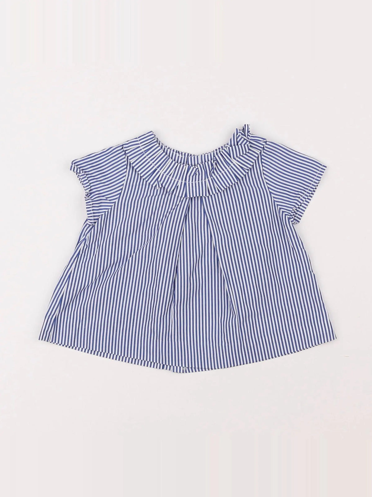 Jacadi - blouse blanc, bleu - 6 mois