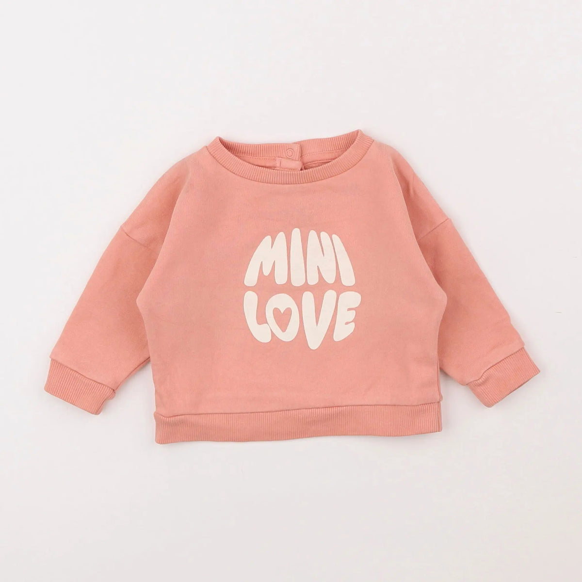 Vertbaudet - sweat orange - 6 mois