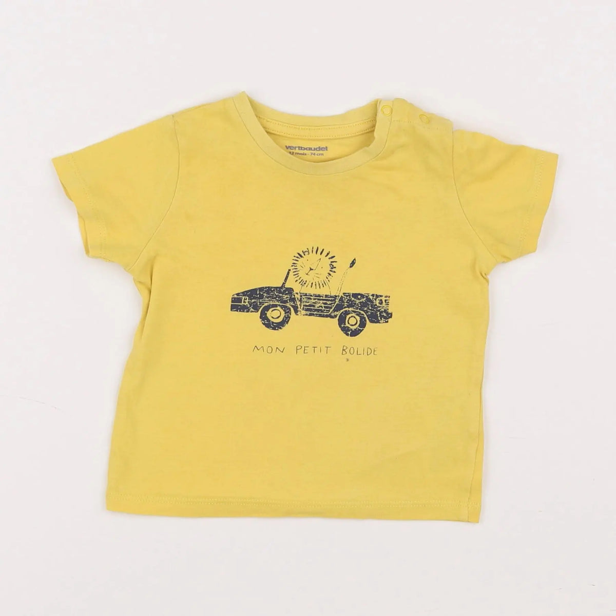 Vertbaudet - tee-shirt jaune - 12 mois