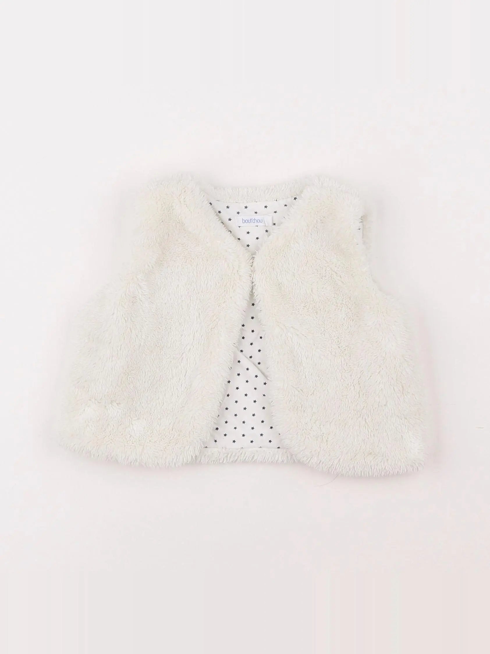 Boutchou - gilet blanc - 6 mois