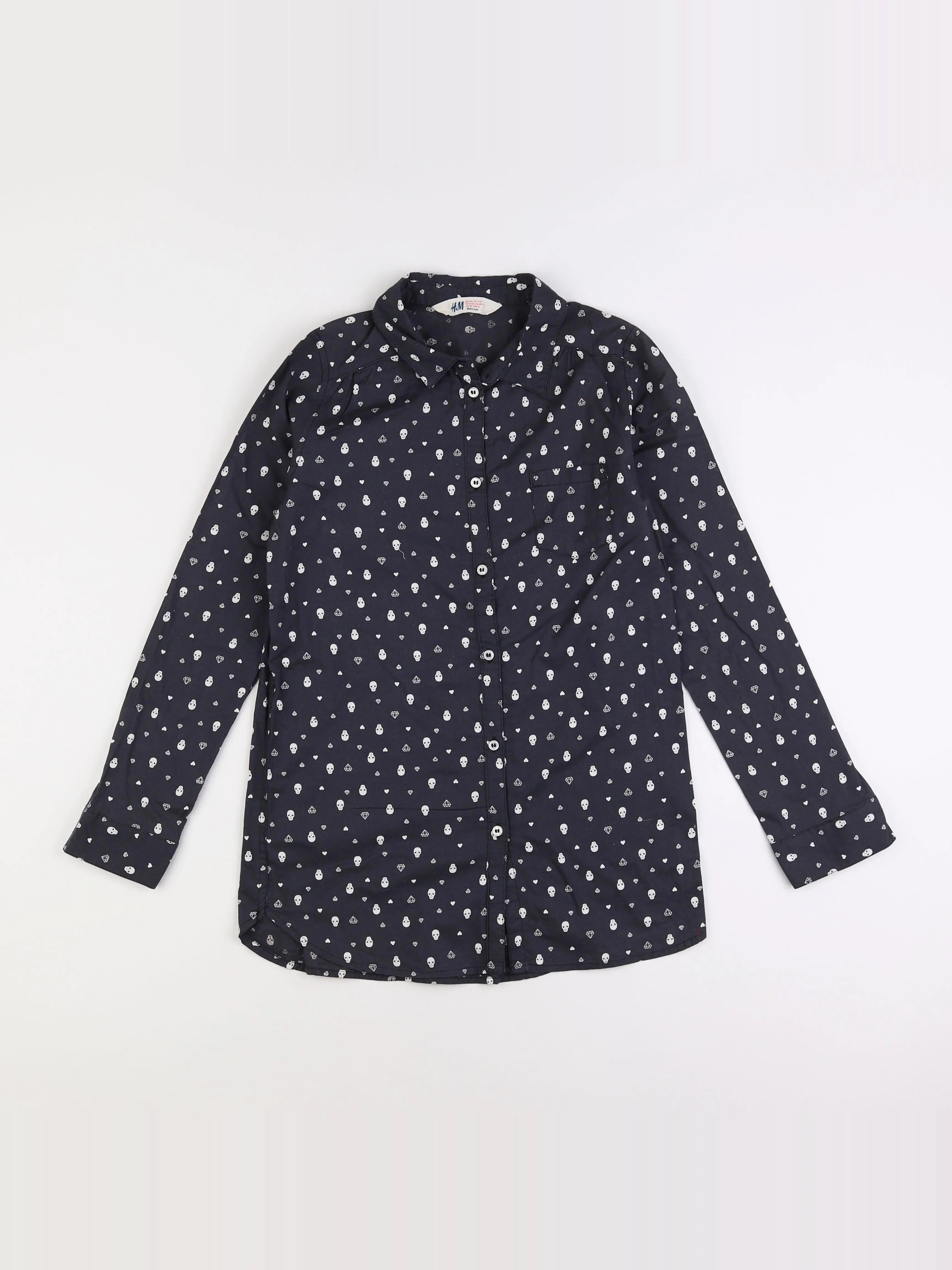 H&M - chemise gris - 11/12 ans