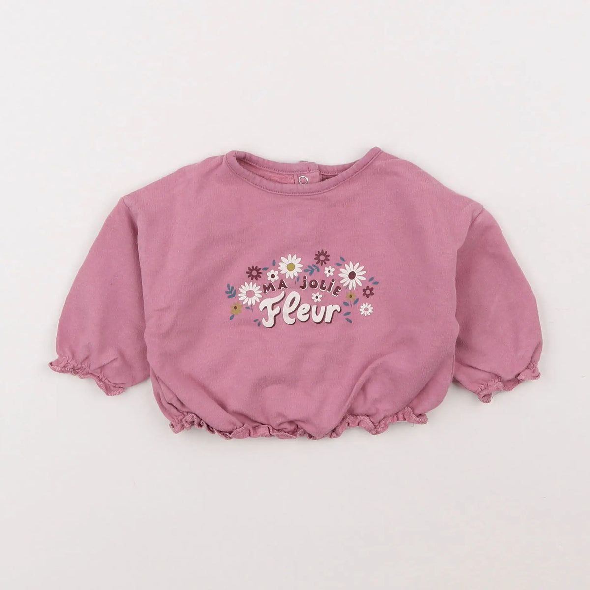 Vertbaudet - sweat rose - 3 mois