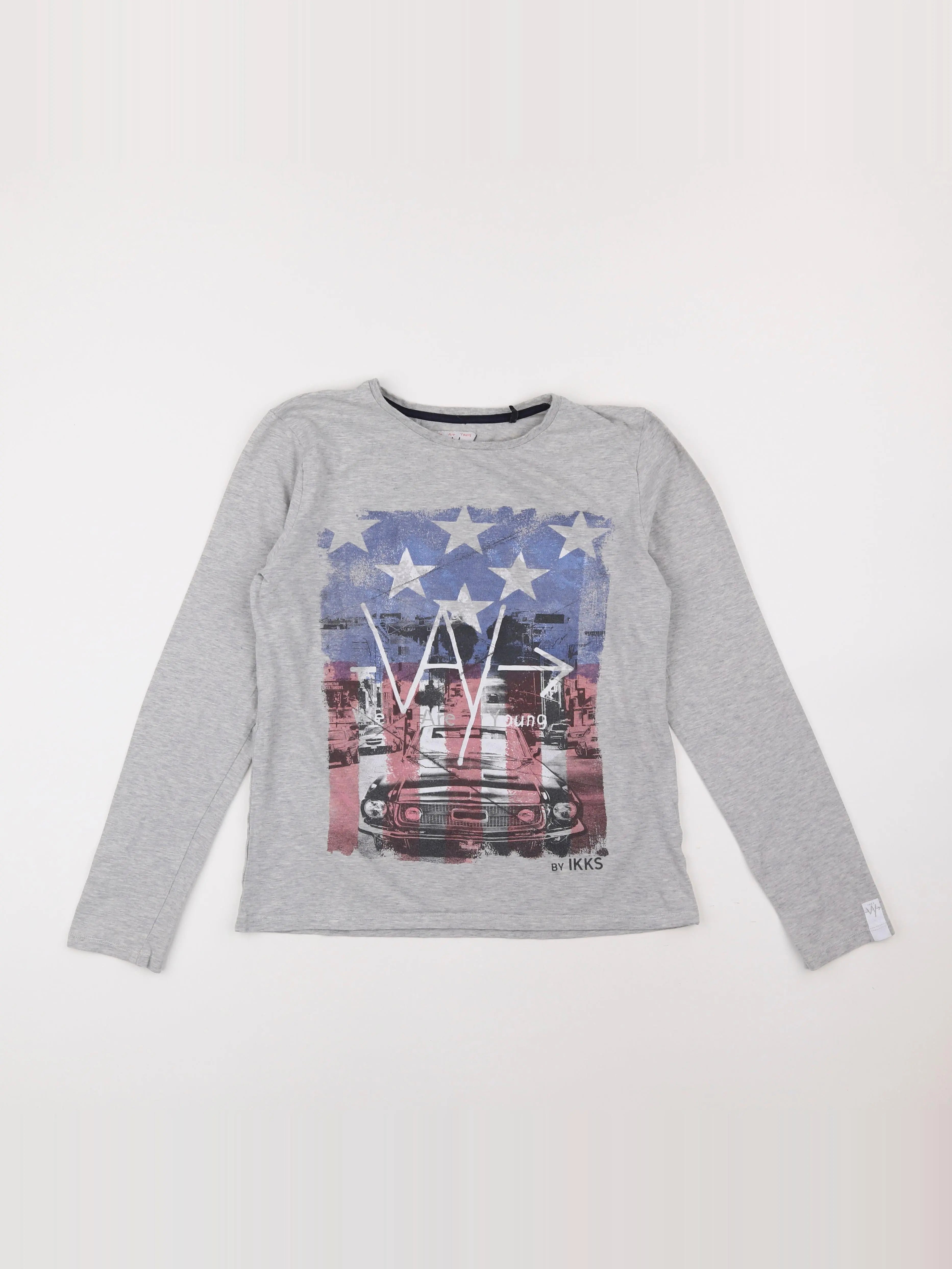 IKKS - tee-shirt gris - 14 ans