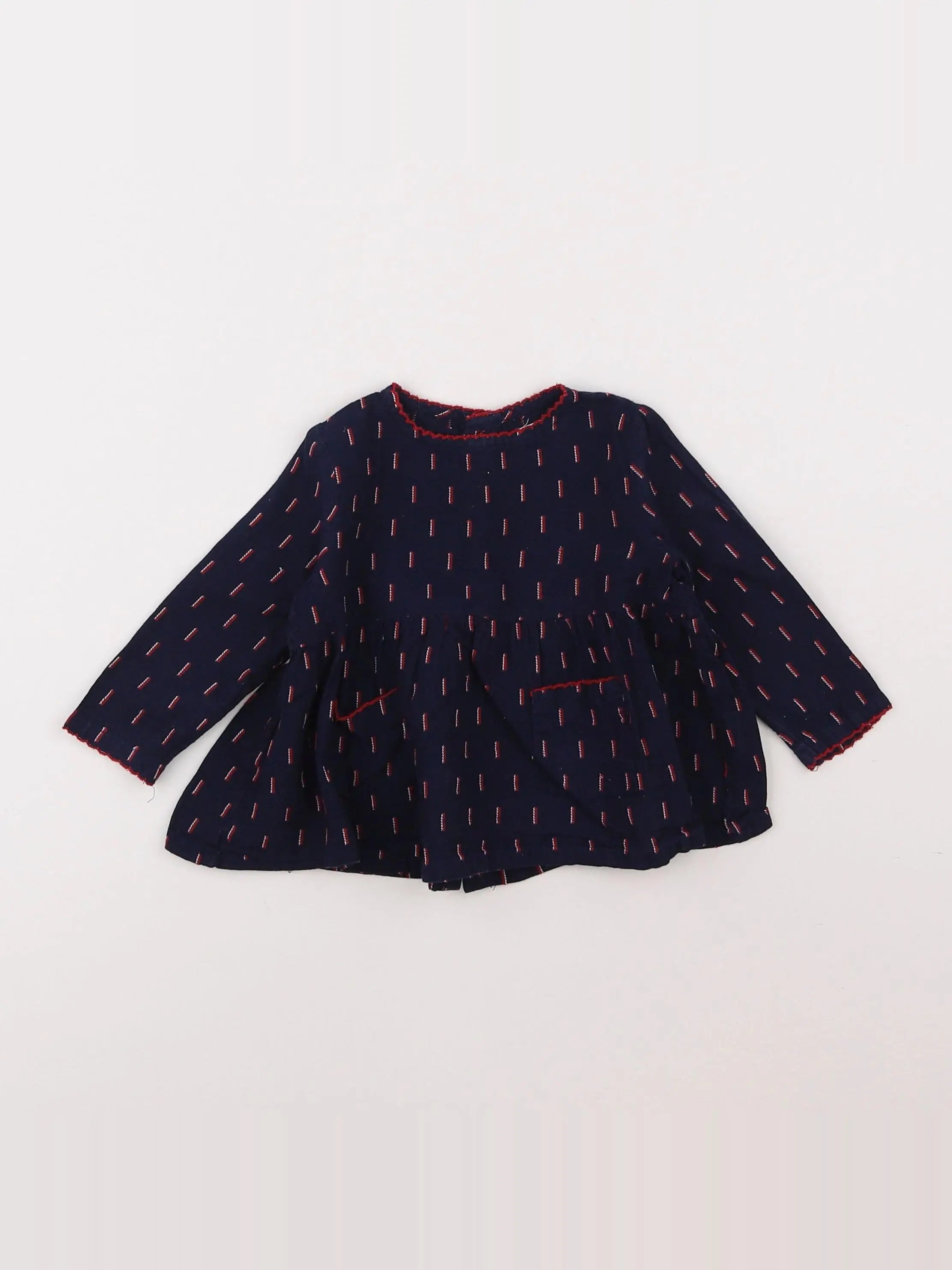 Boutchou - blouse bleu - 6 mois