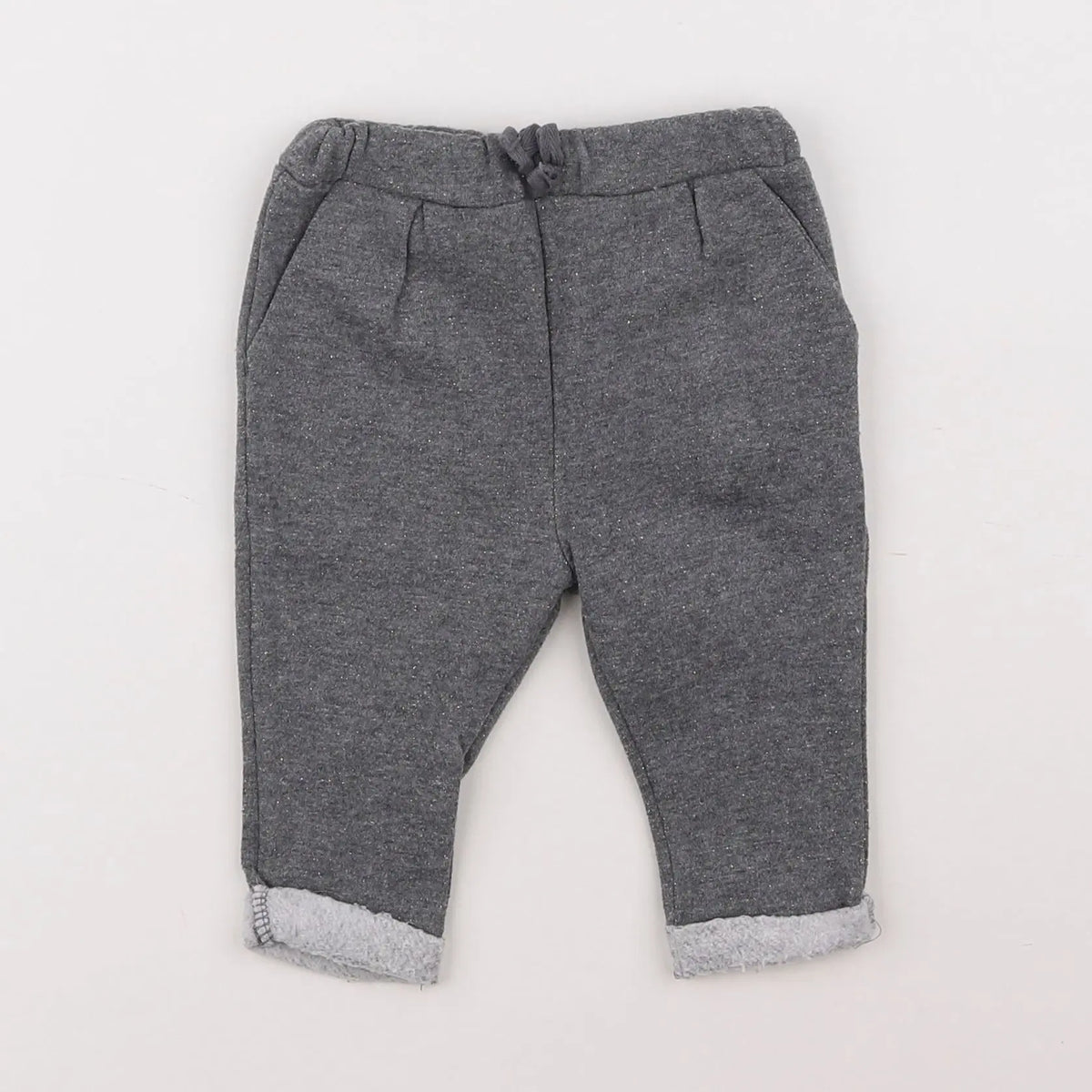 Vertbaudet - jogging gris, argent - 6 mois
