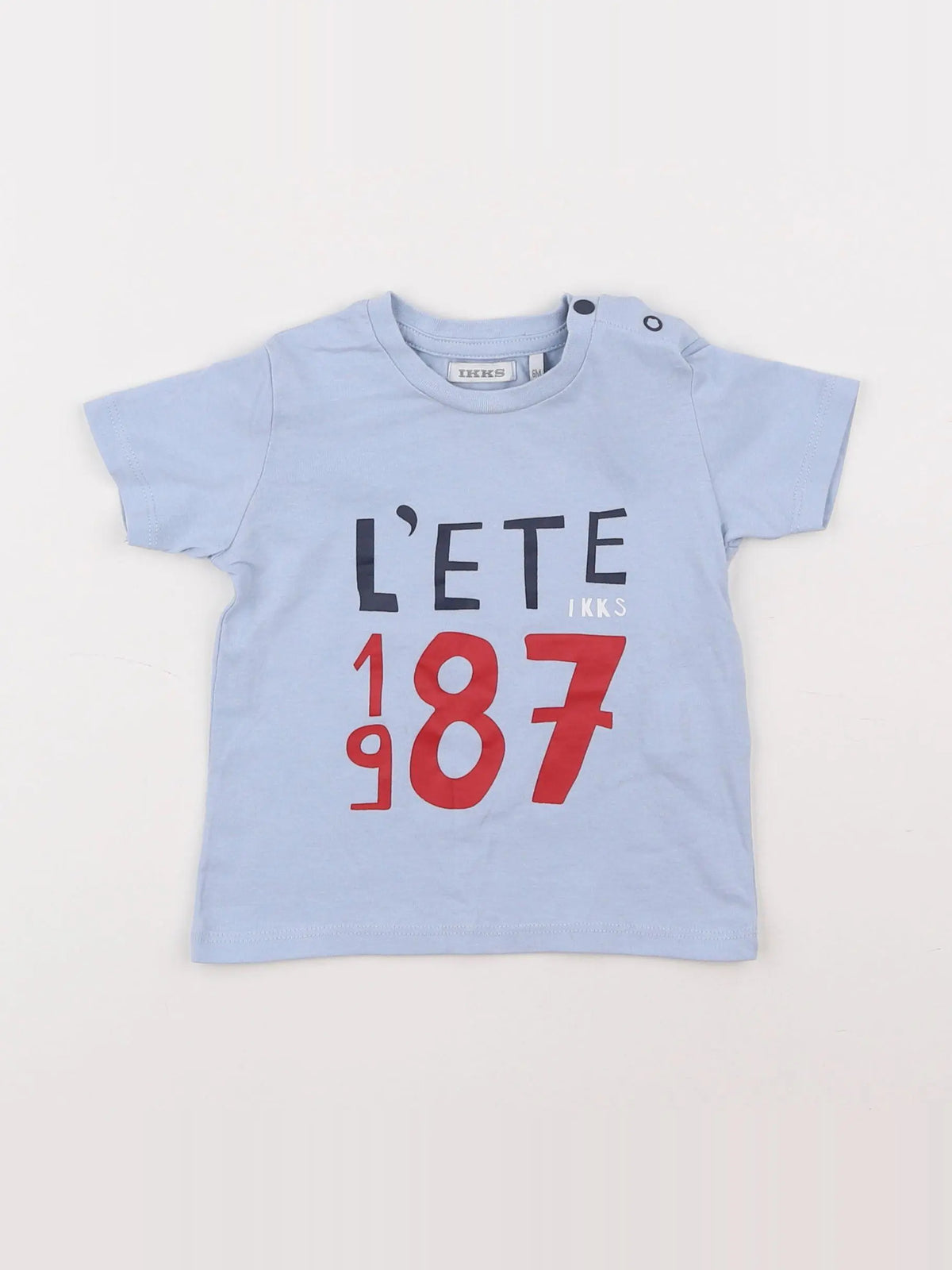 IKKS - tee-shirt bleu - 6 mois