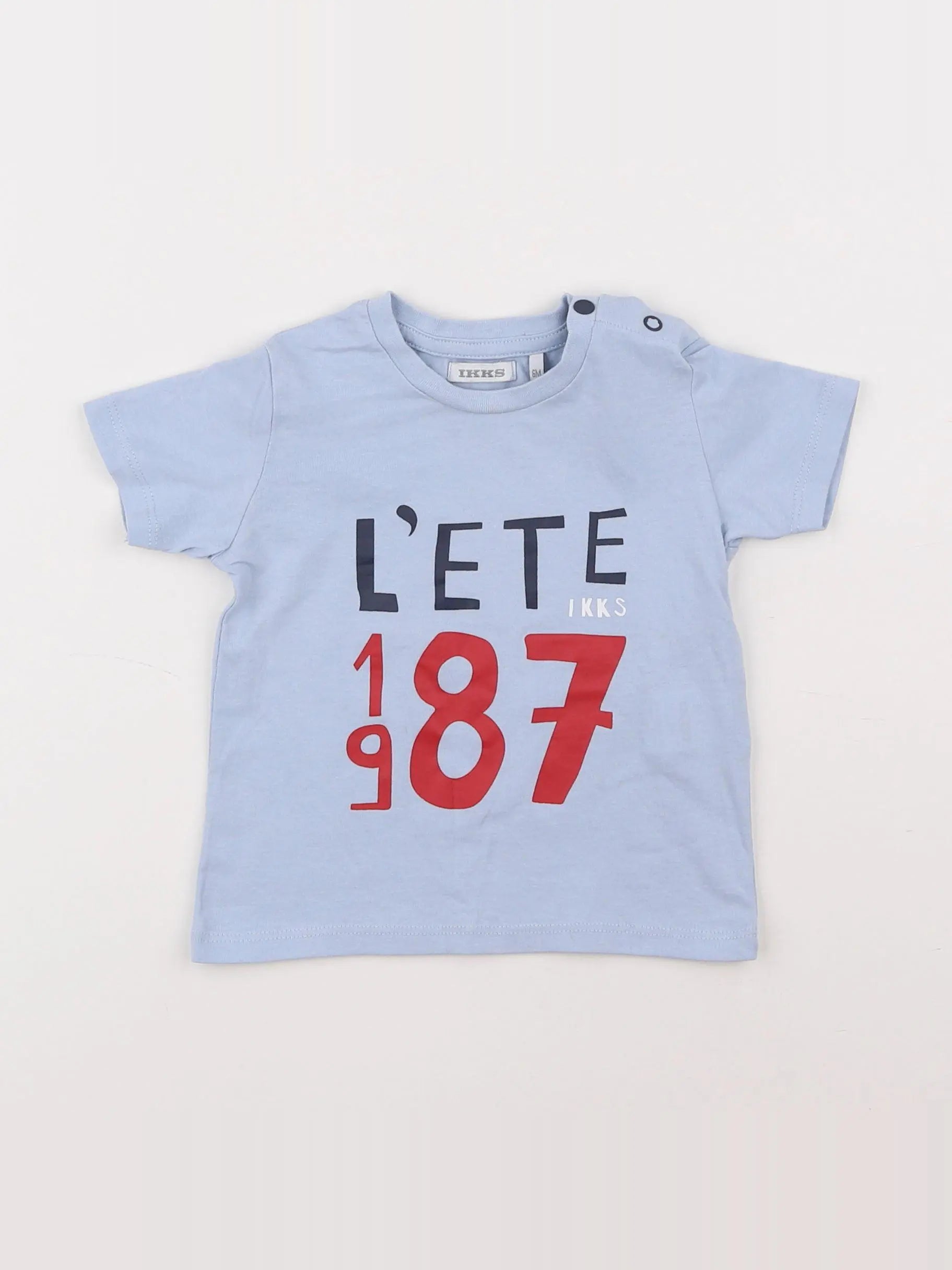 IKKS - tee-shirt bleu - 6 mois
