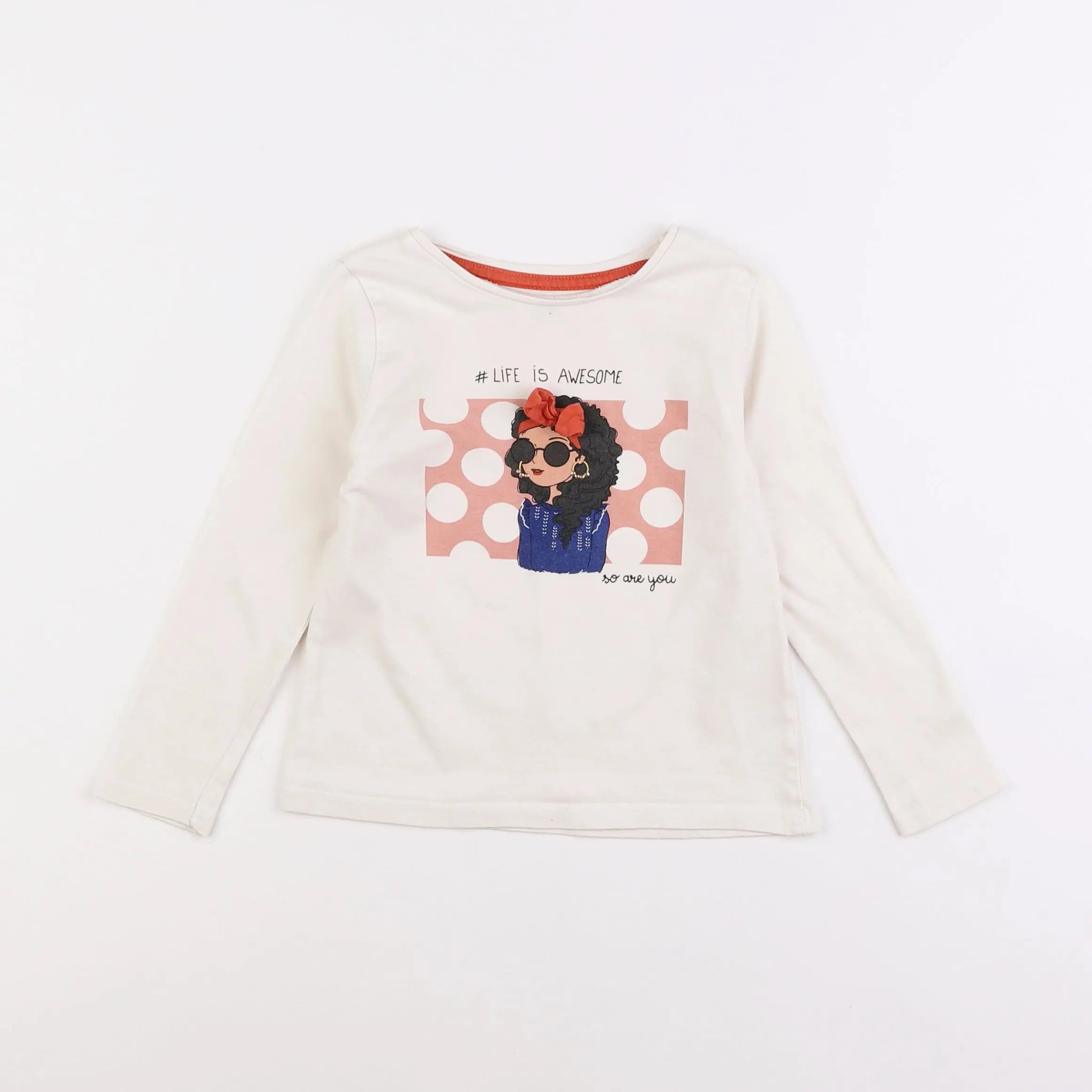 Vertbaudet - tee-shirt blanc - 3 ans