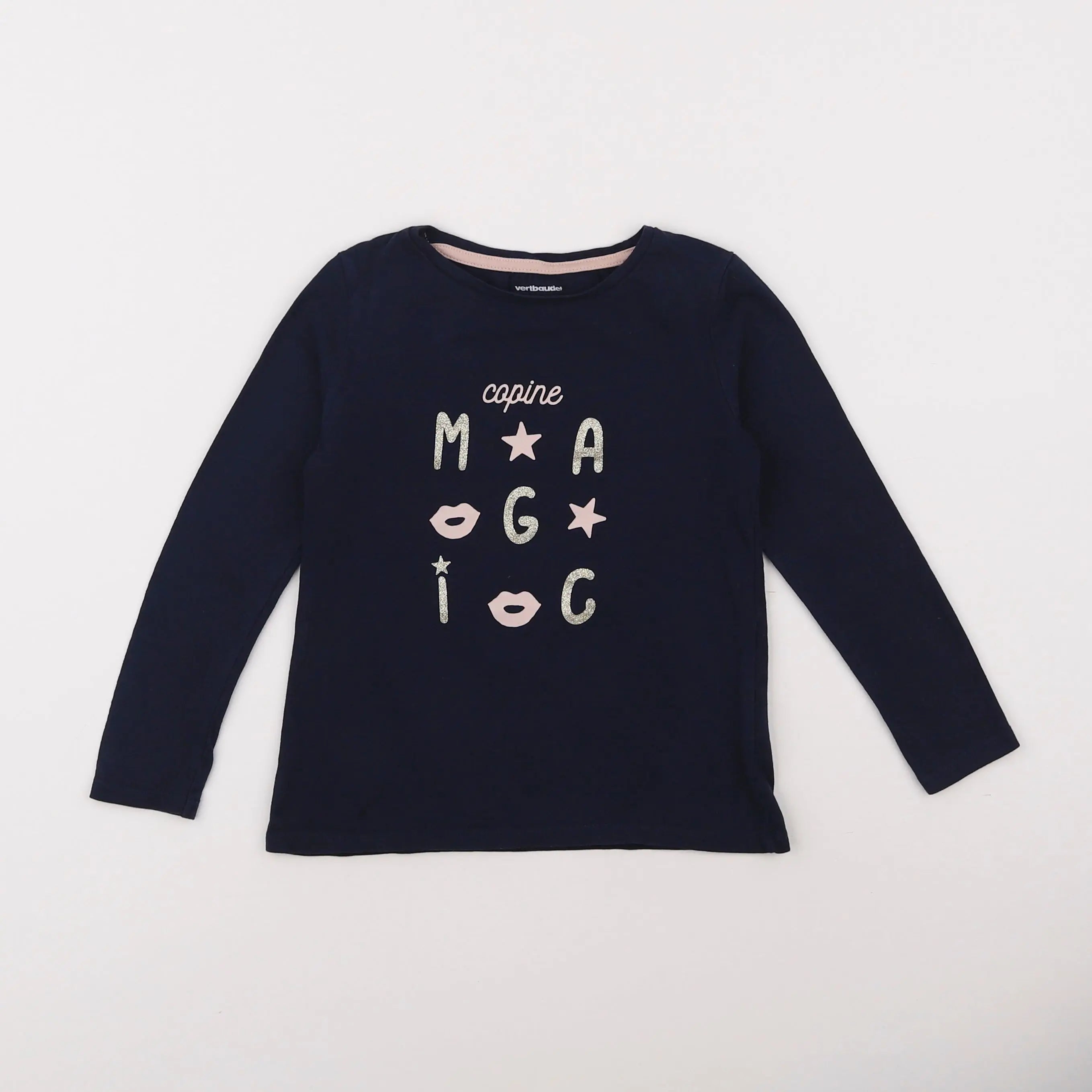 Vertbaudet - tee-shirt bleu - 5 ans