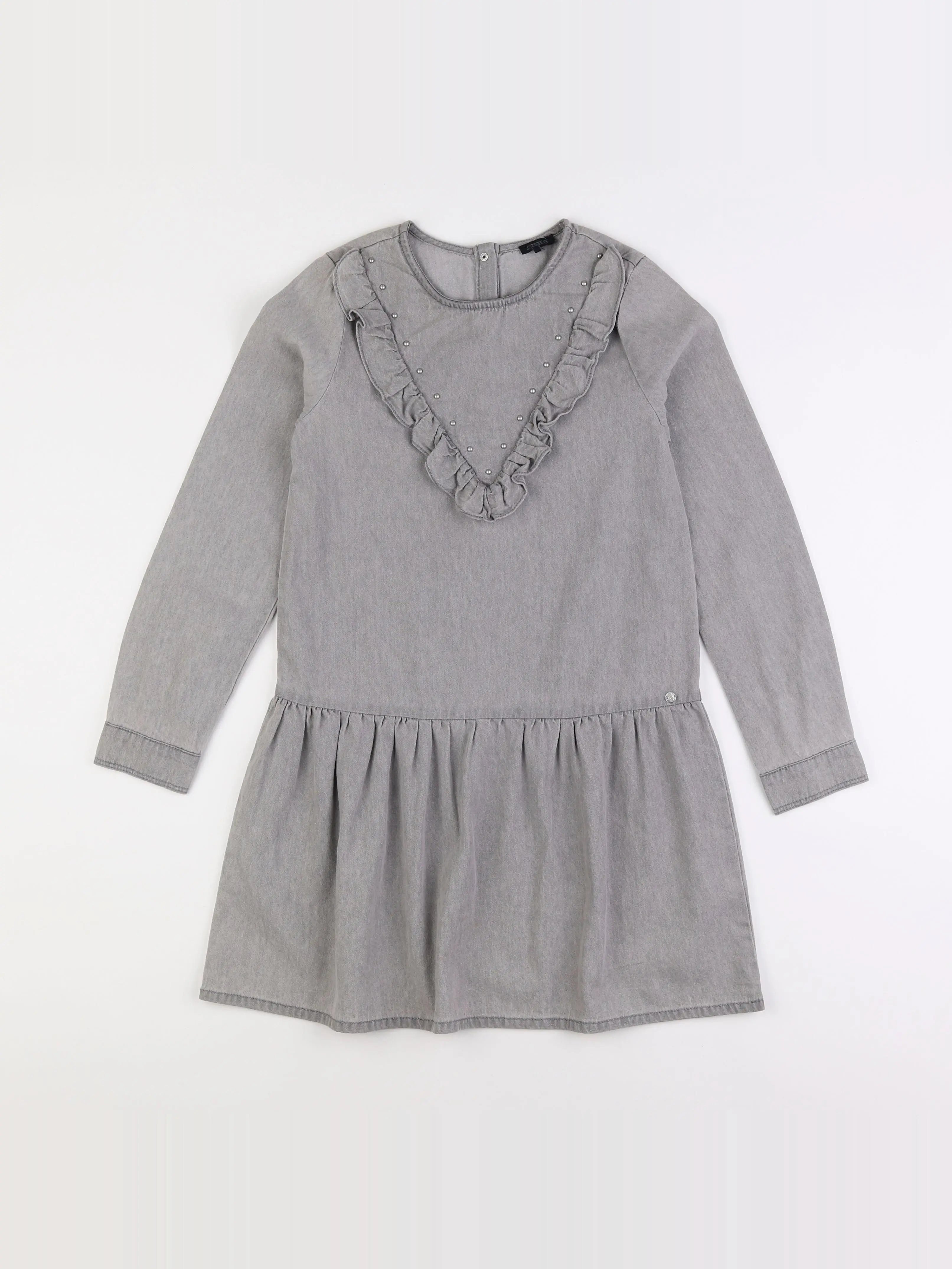 IKKS - robe gris - 10 ans