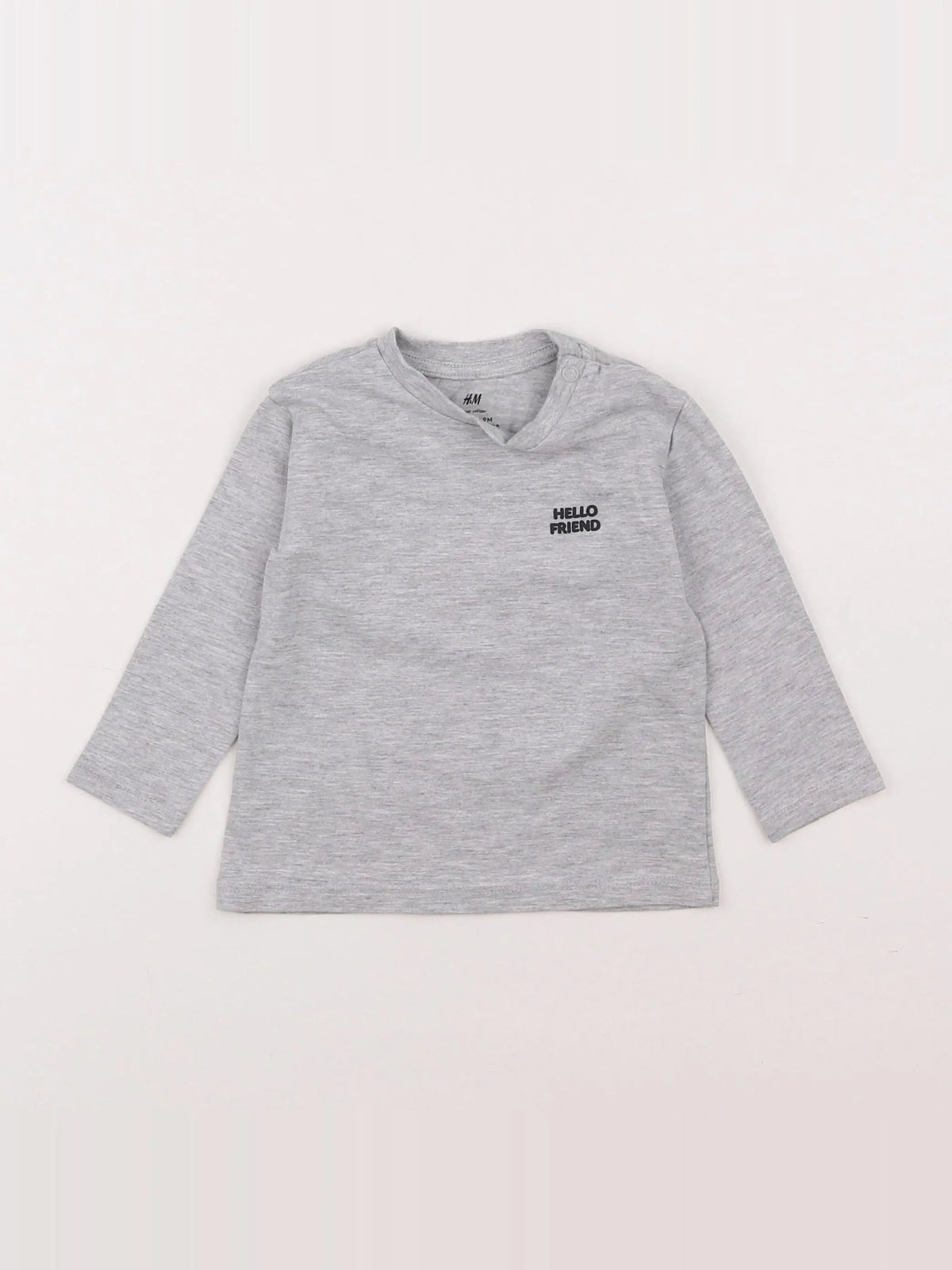 H&M - tee-shirt gris - 6/9 mois