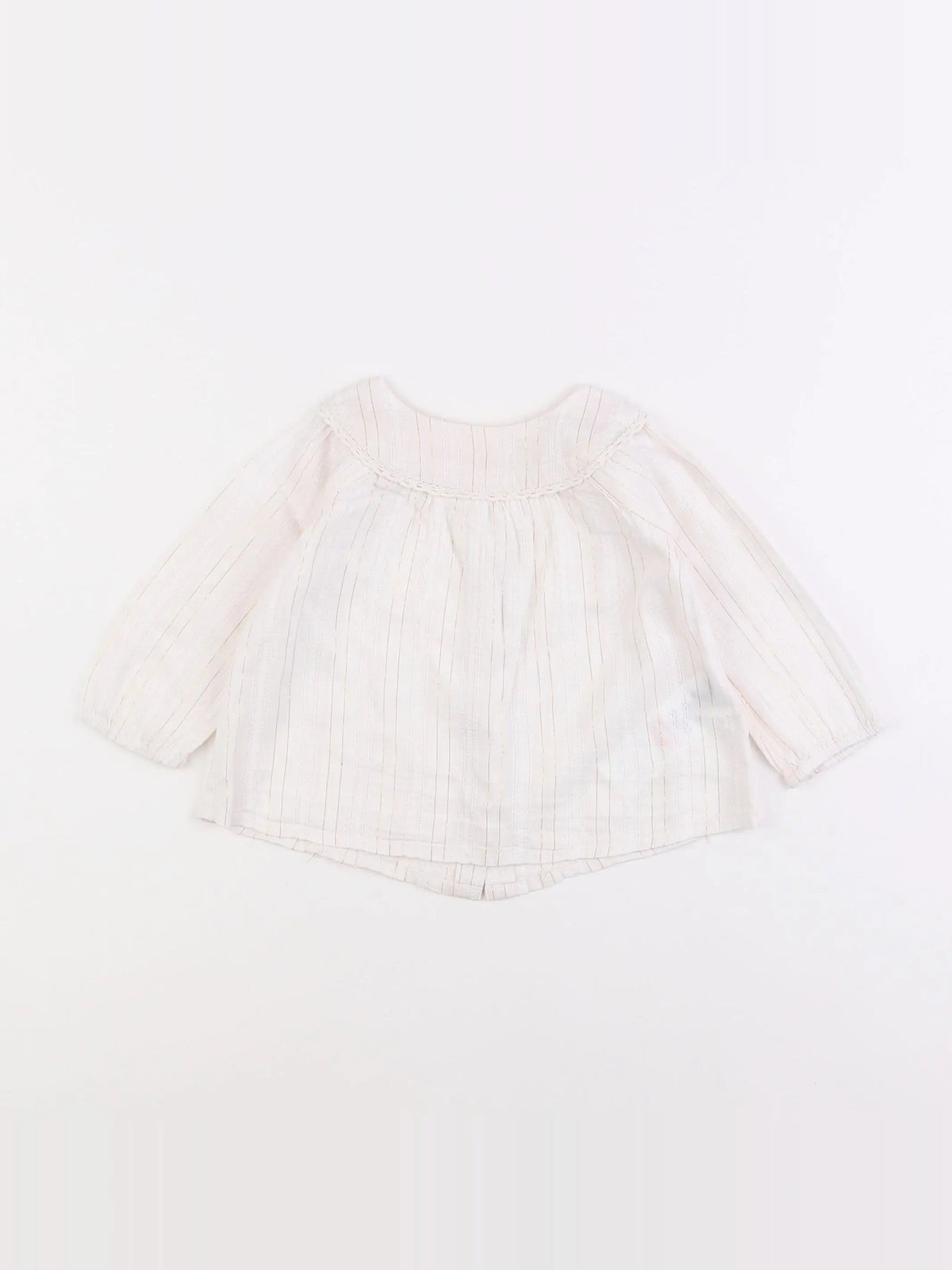 Cyrillus - blouse blanc, or - 6 mois