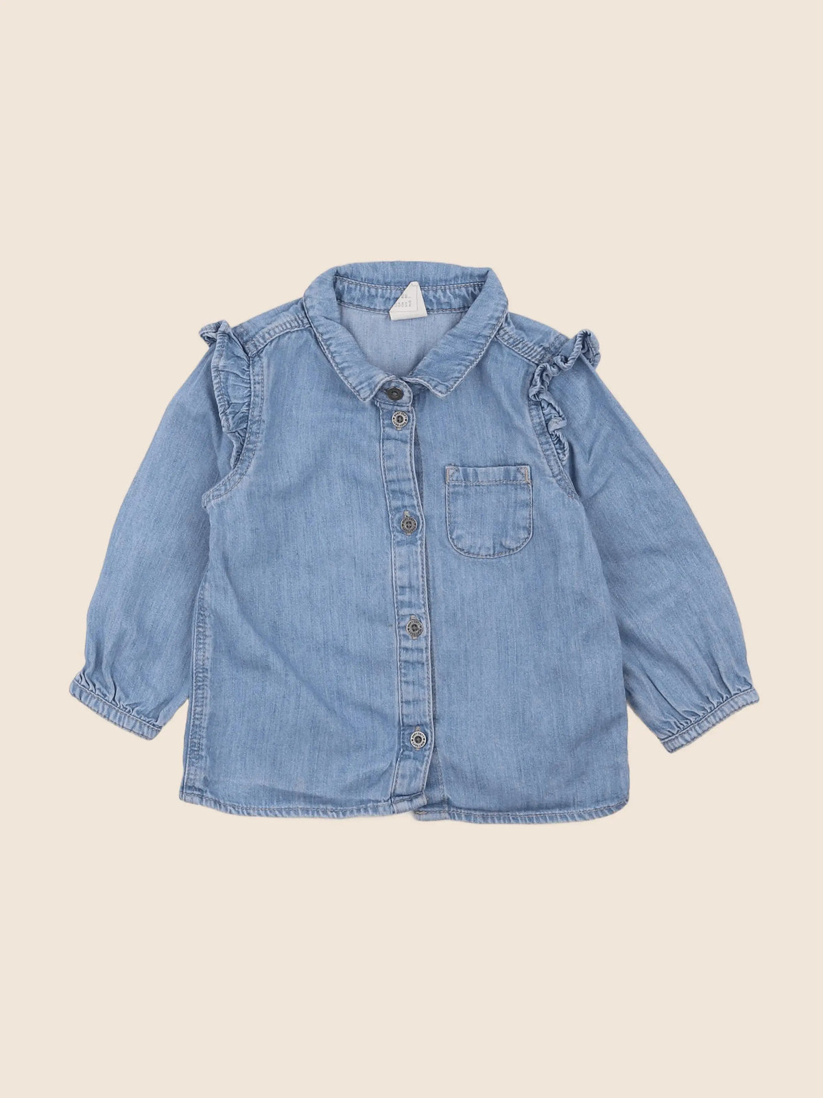 H&M - chemise bleu - 9/12 mois
