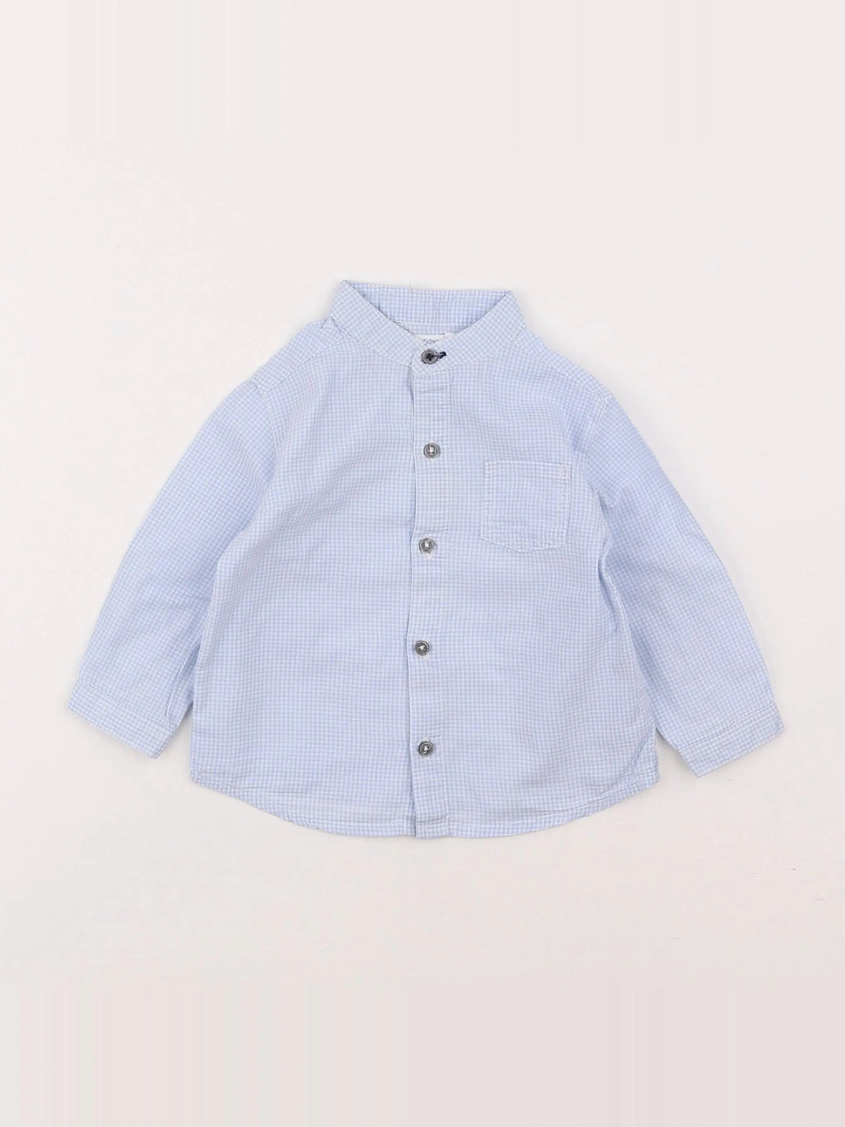 Boutchou - chemise bleu - 9 mois