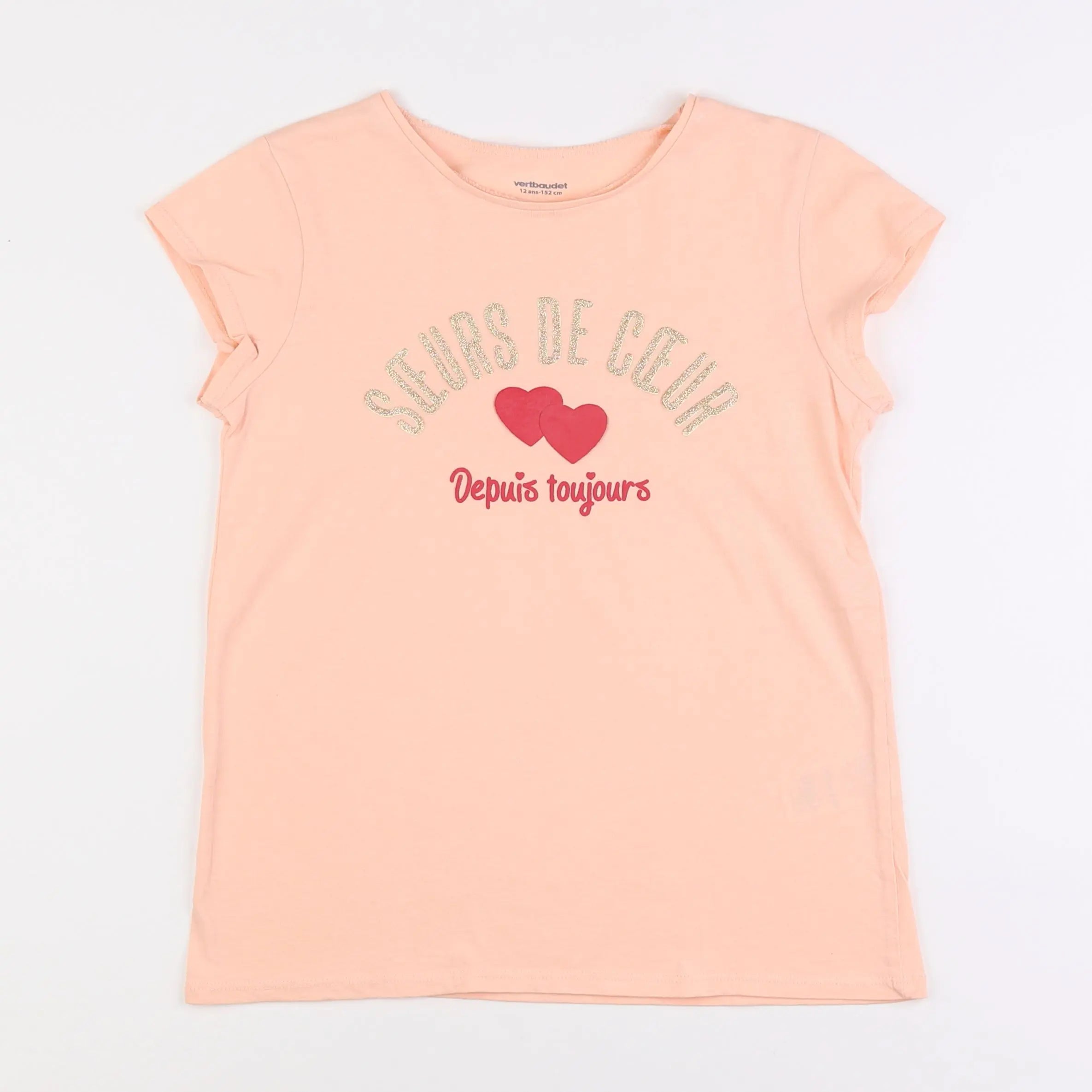 Vertbaudet - tee-shirt orange - 12 ans