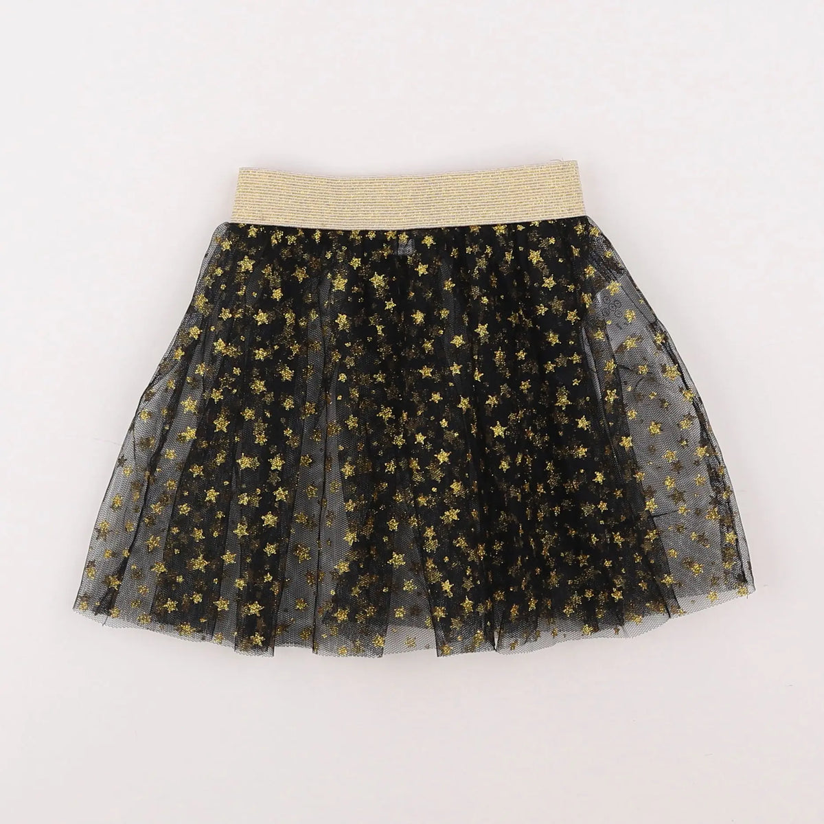 Vertbaudet - jupe or, noir - 2 ans