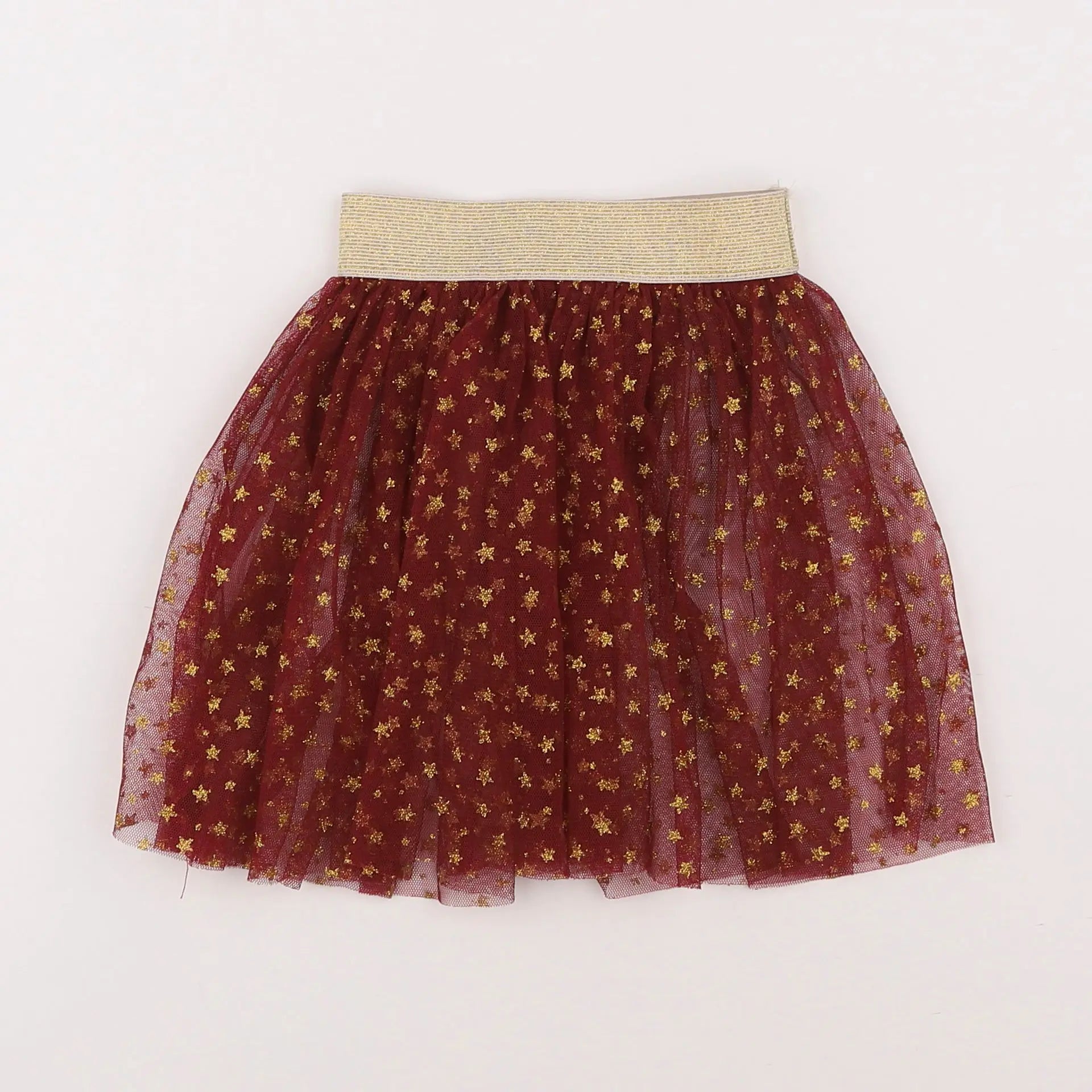 Vertbaudet - jupe or, rouge - 2 ans