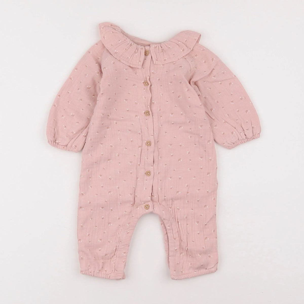 Vertbaudet - combinaison doublé rose - 3 mois