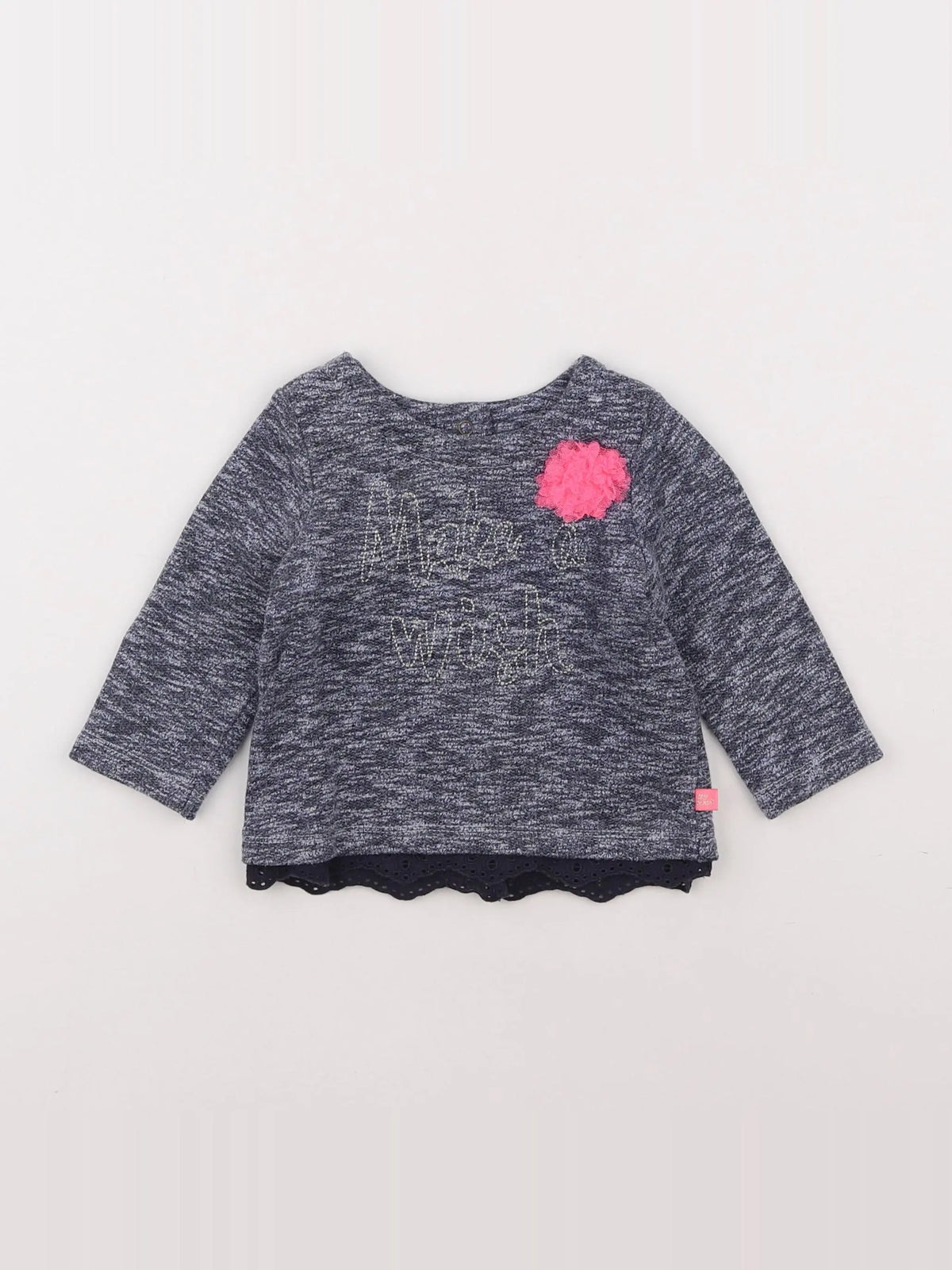 IKKS - sweat gris - 6 mois