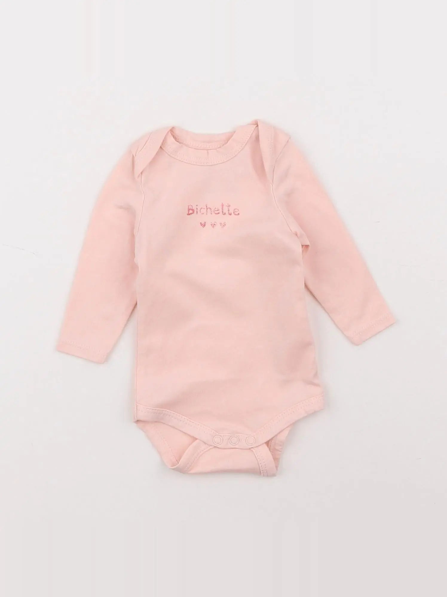 Tape à l'oeil - body rose - 0 mois