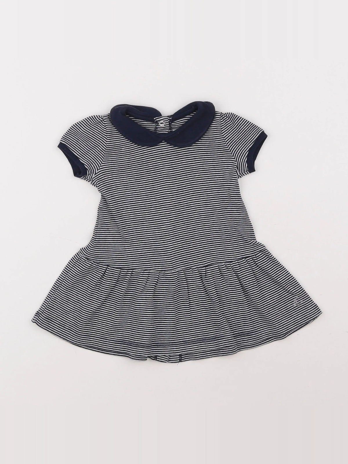 Petit Bateau - robe bleu - 6 mois