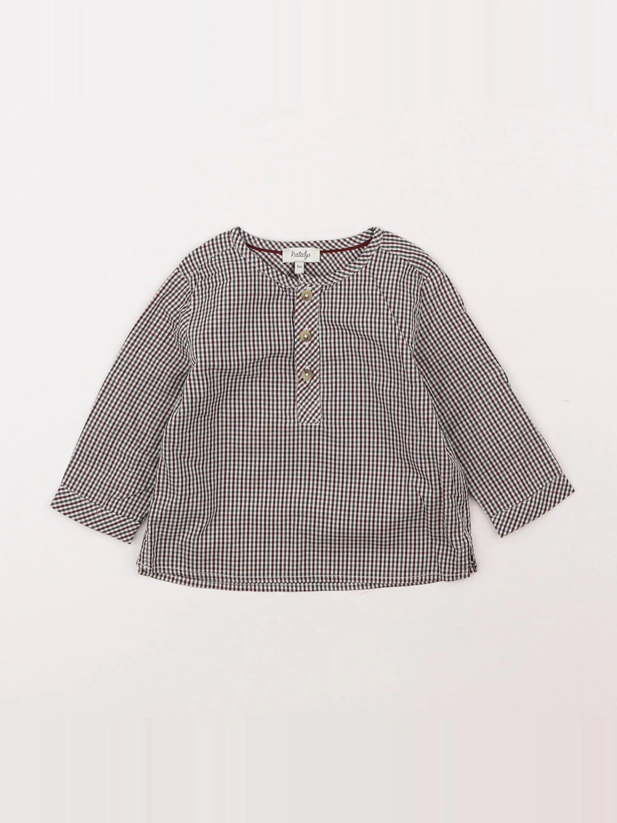 Natalys - chemise rouge - 6 mois