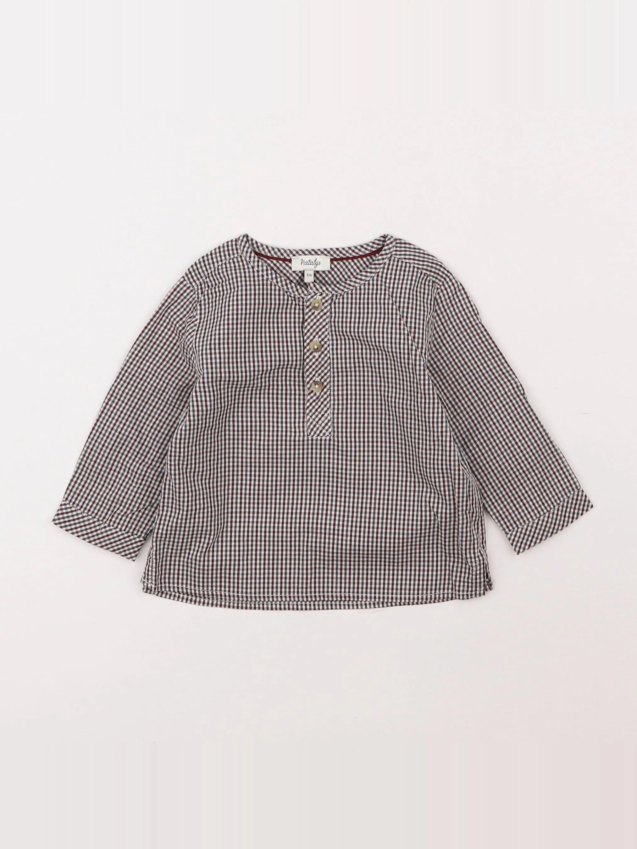 Natalys - chemise rouge - 6 mois
